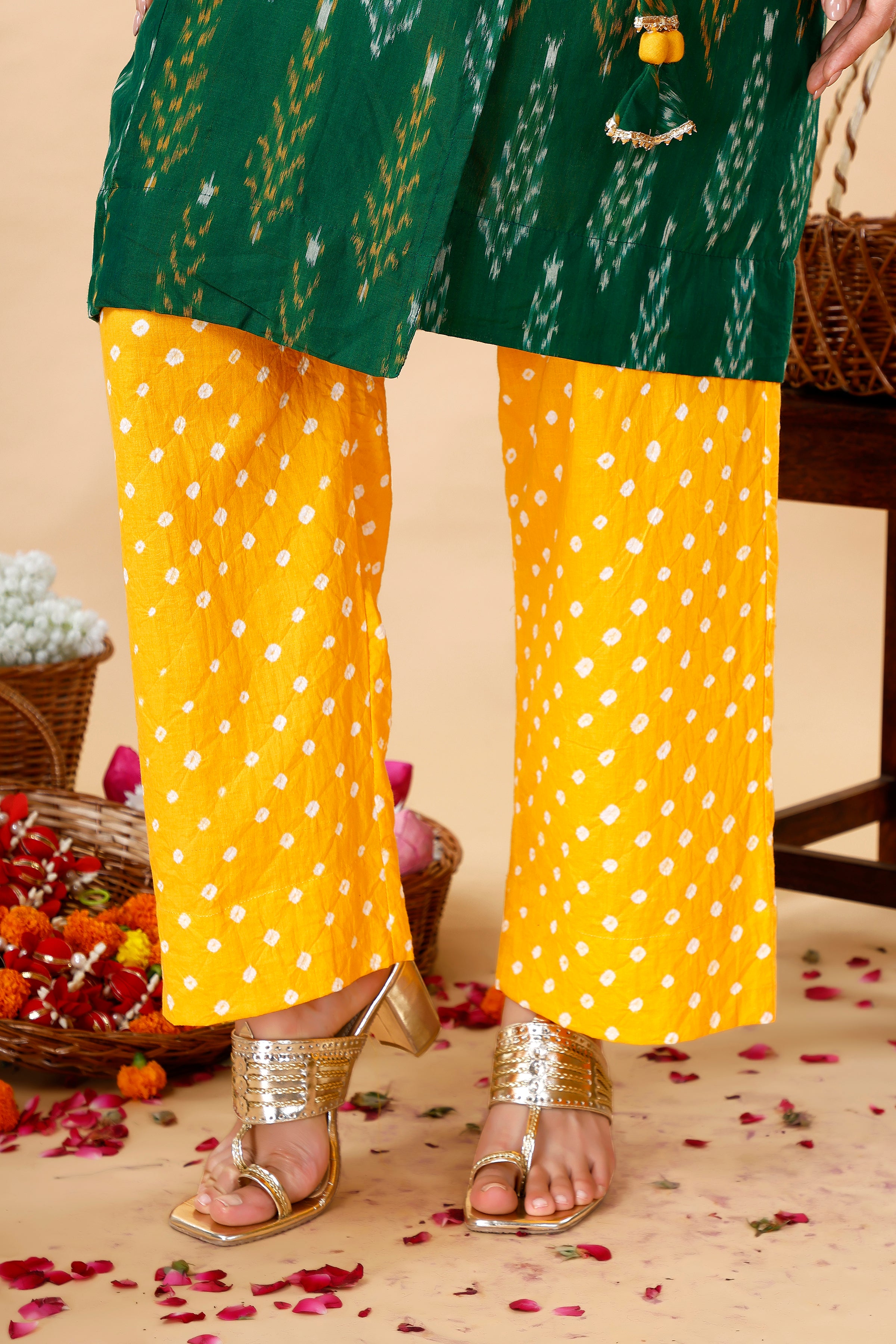 Green Ikat Coord Set