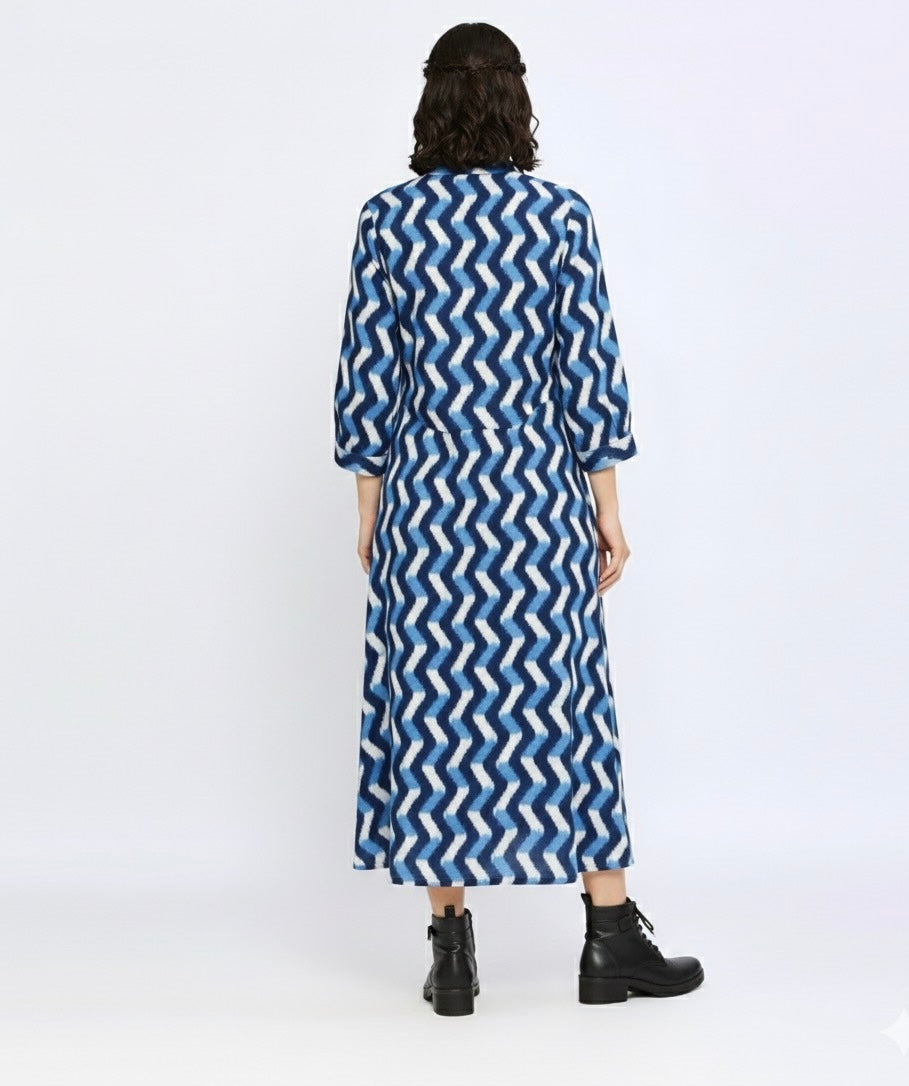 3D Ikat Jacket Dress
