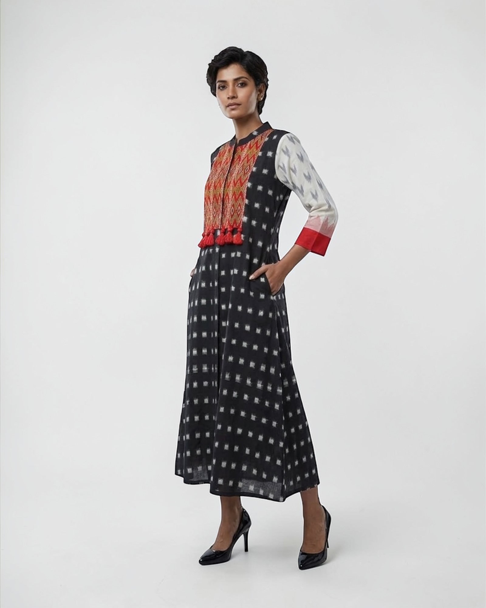 Mishmi Ikat Jacket Dress