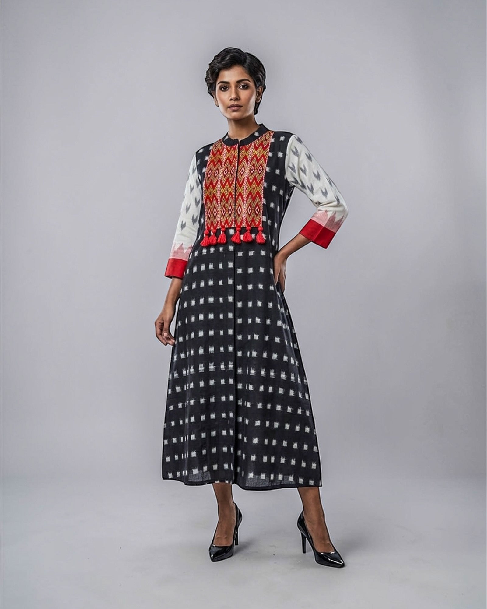 Mishmi Ikat Jacket Dress