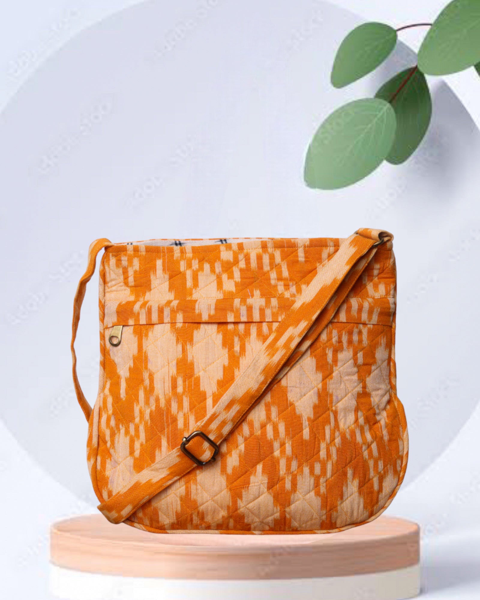 Mustard Ikat Crossbody Bag