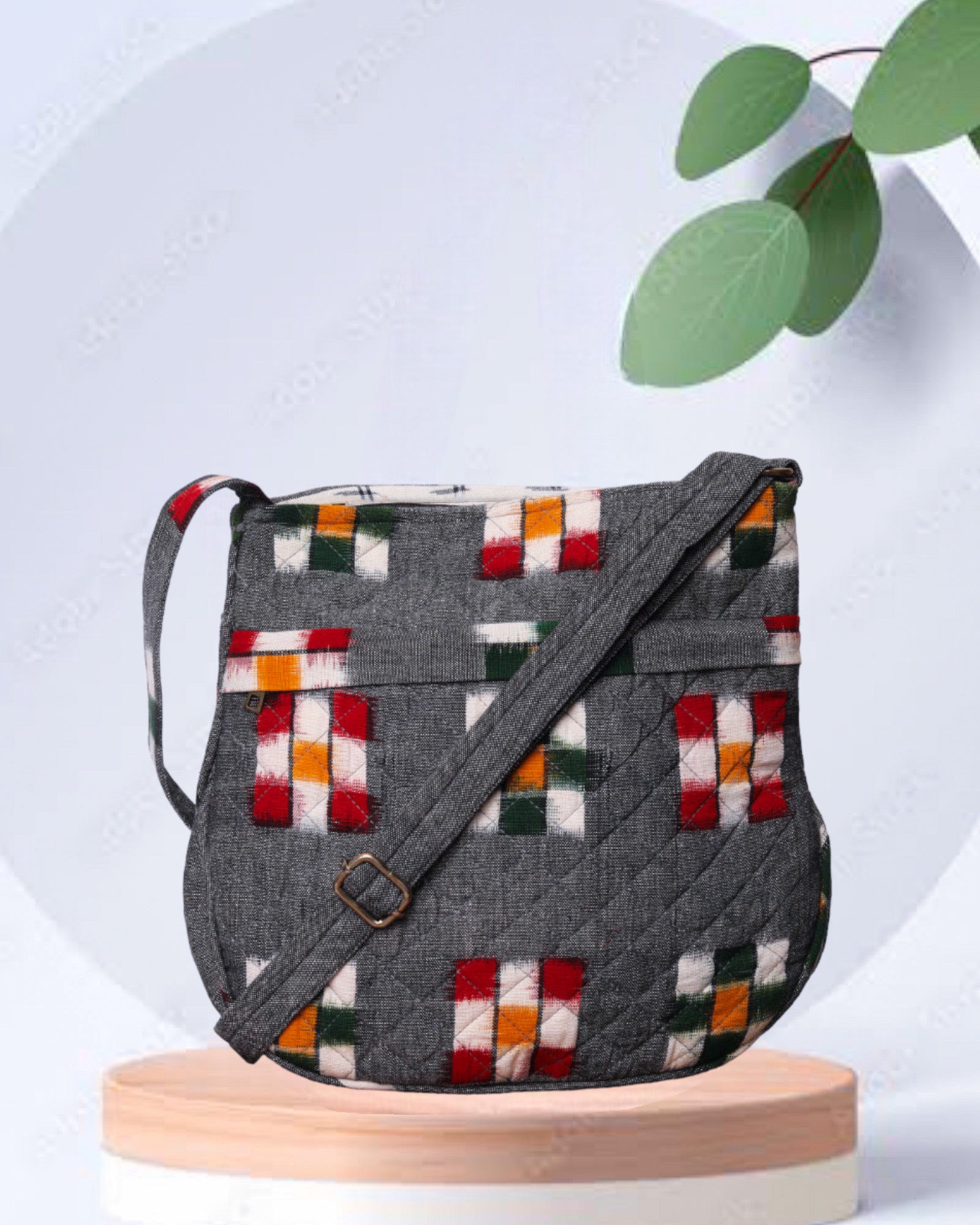 Double Ikkat Crossbody Bag