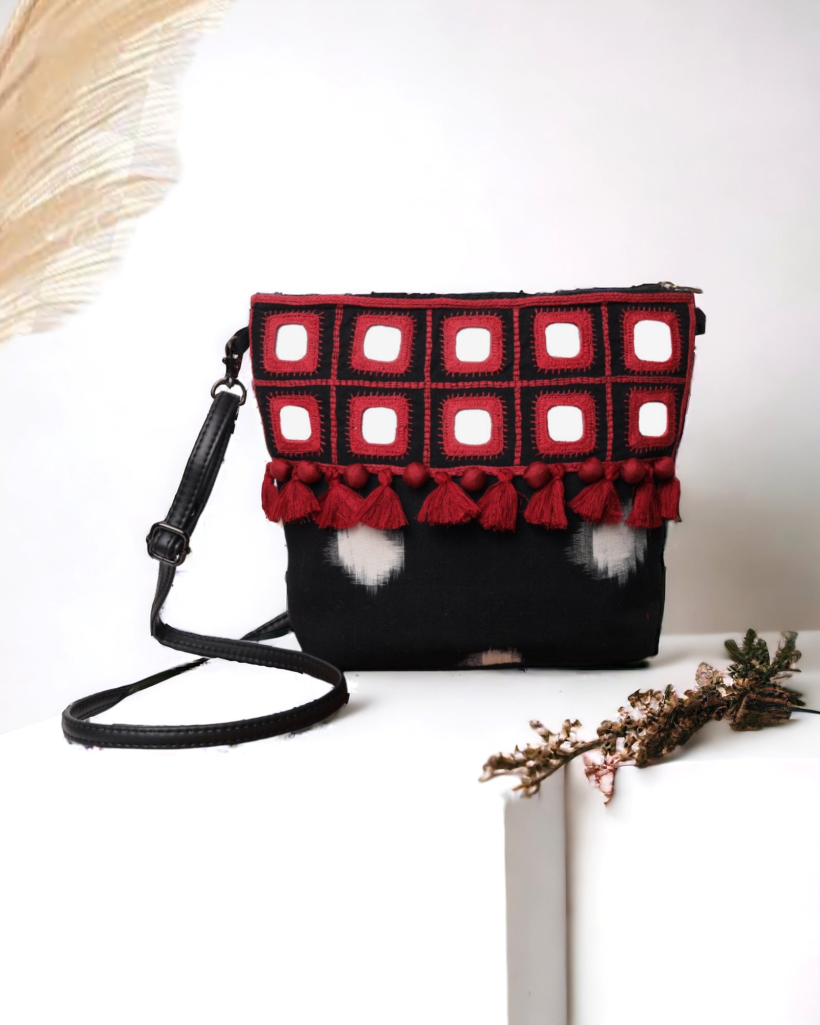 Lambani Ikat Crossbody Bag