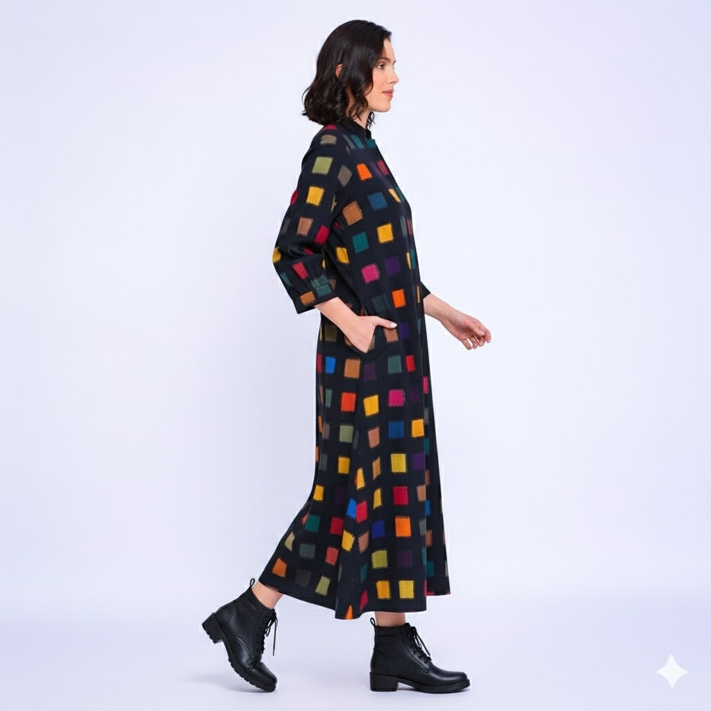 Double Ikat Jacket Dress