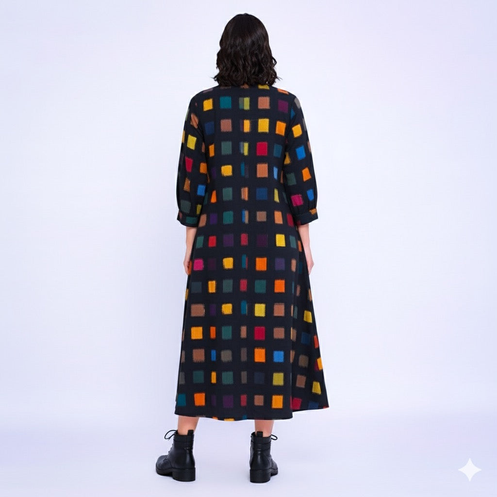 Double Ikat Jacket Dress