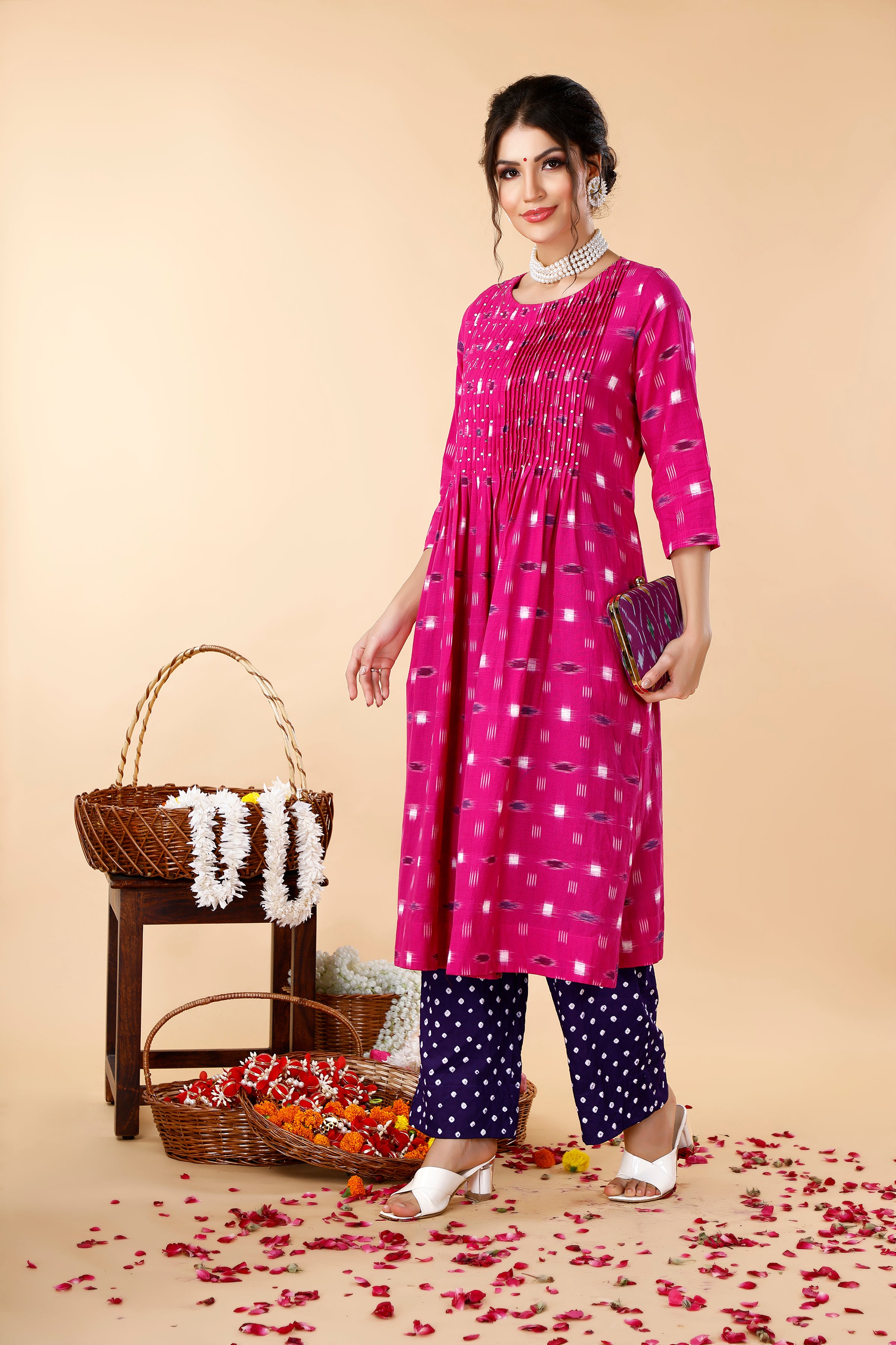 Ikat Bandhej Coord Set