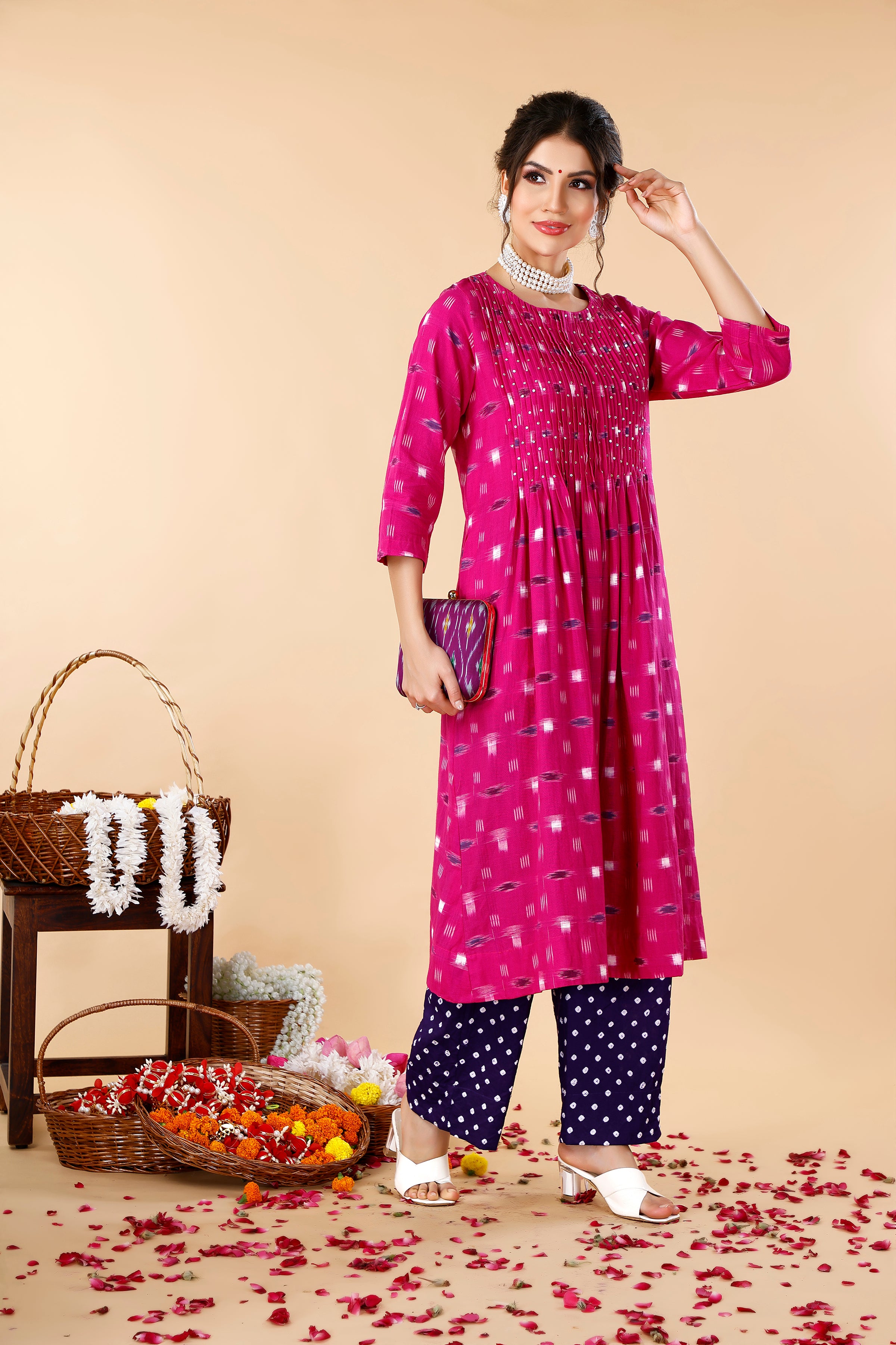 Ikat Bandhej Coord Set