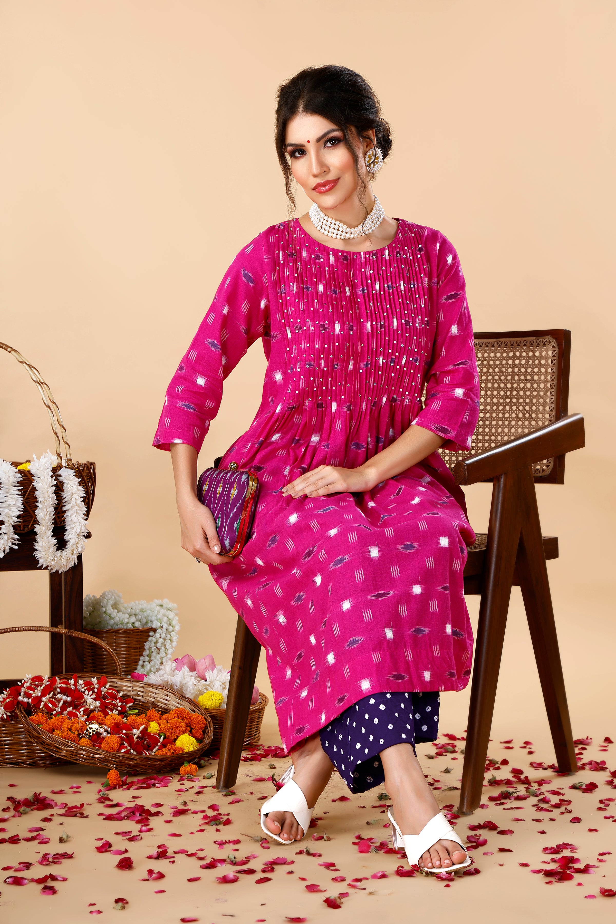 Ikat Bandhej Coord Set