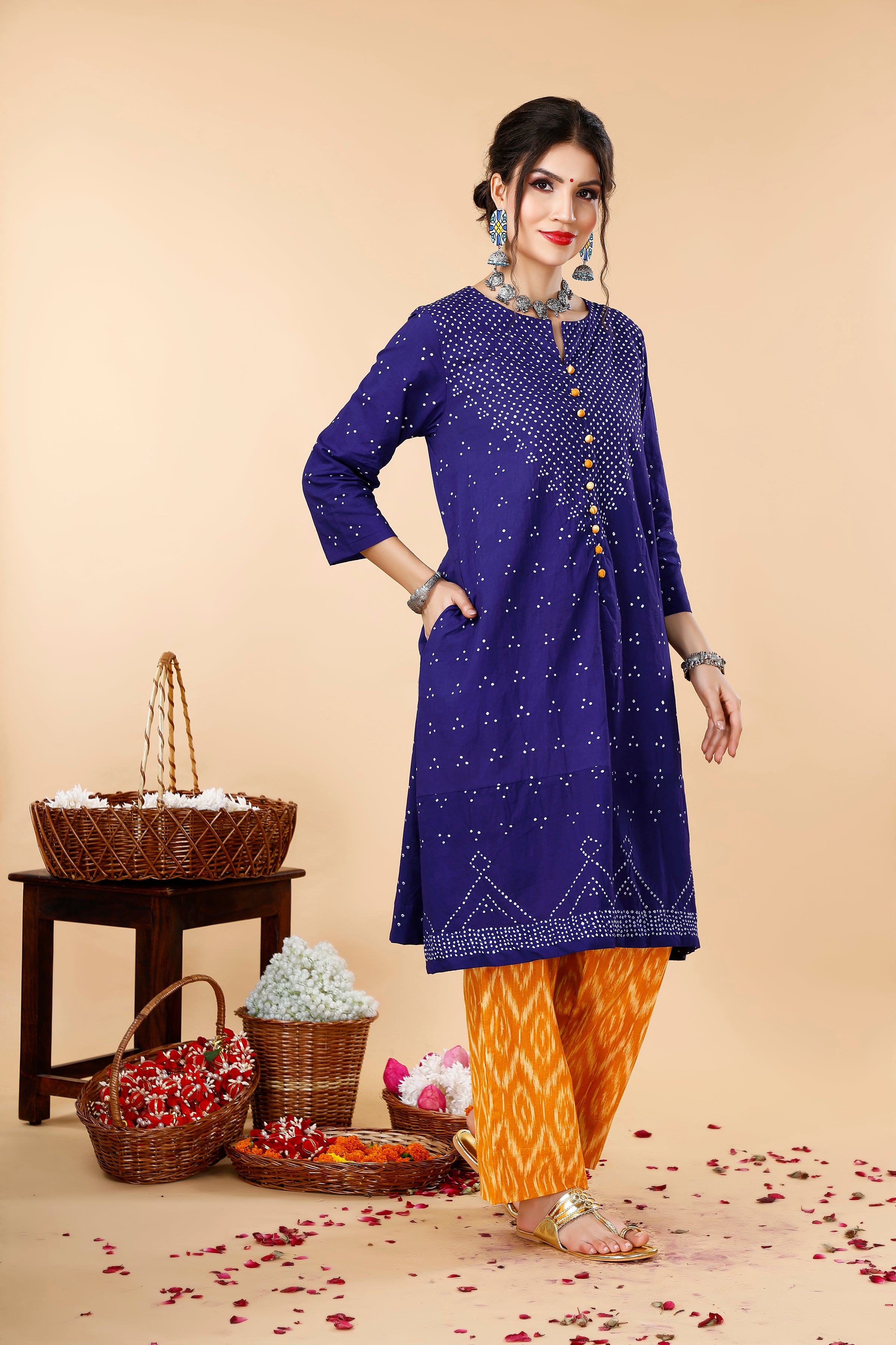 Bandhej Ikat Coord Set