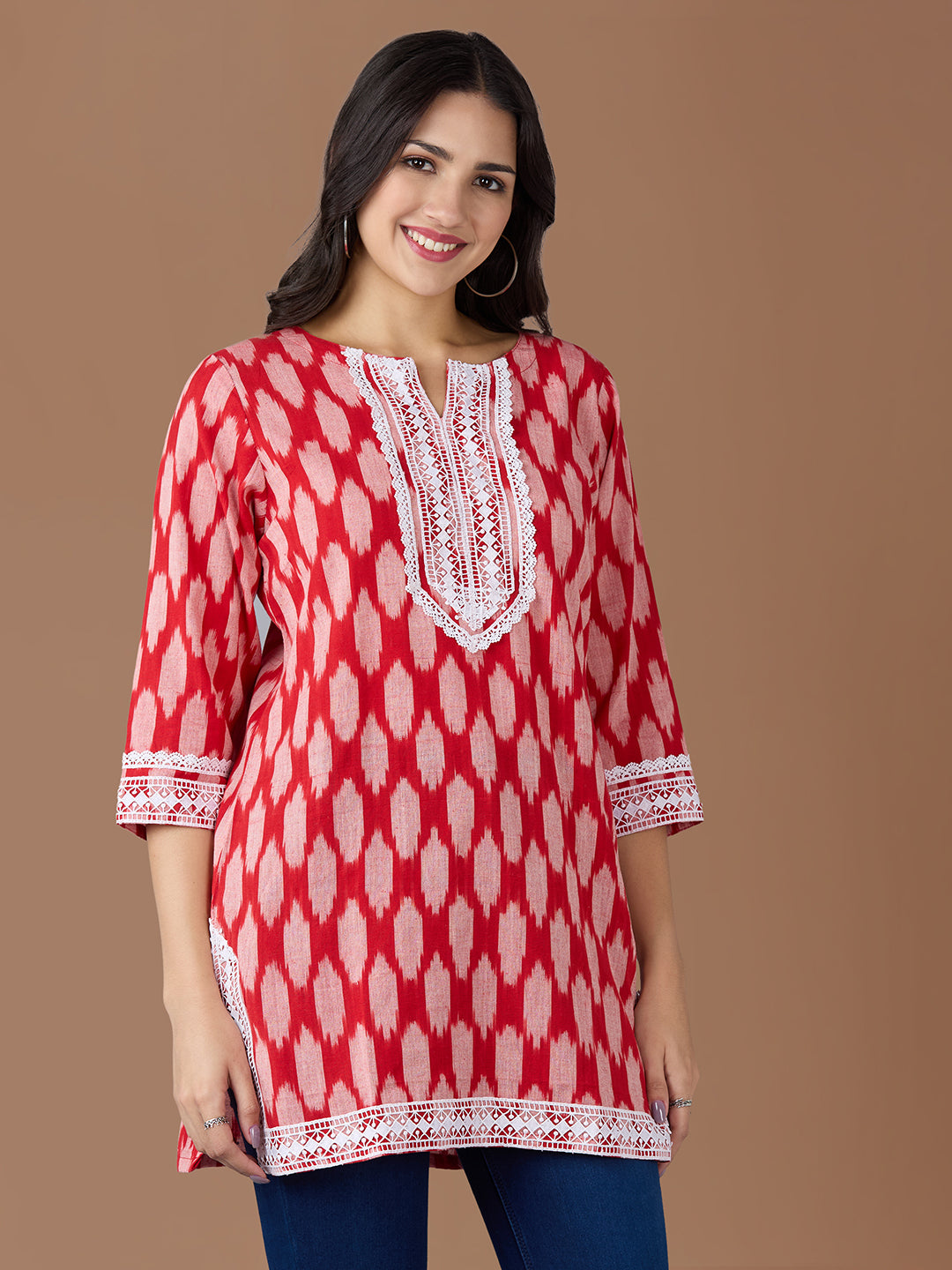 Red Ikat Kurti