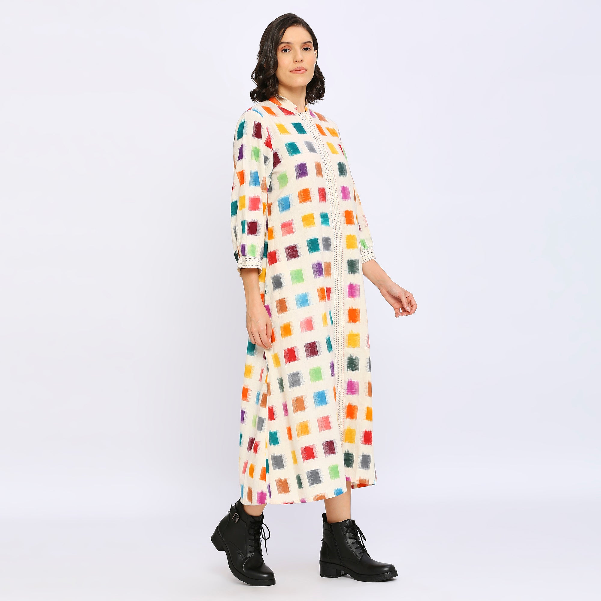 Ikat Kantha Jacket Dress
