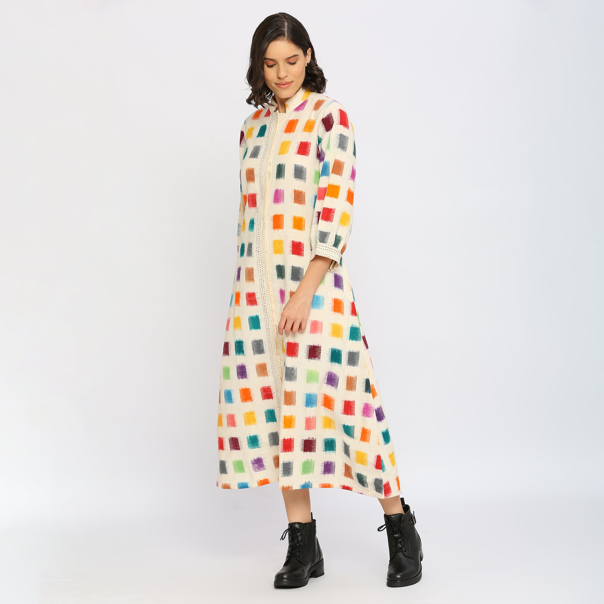 Ikat Kantha Jacket Dress