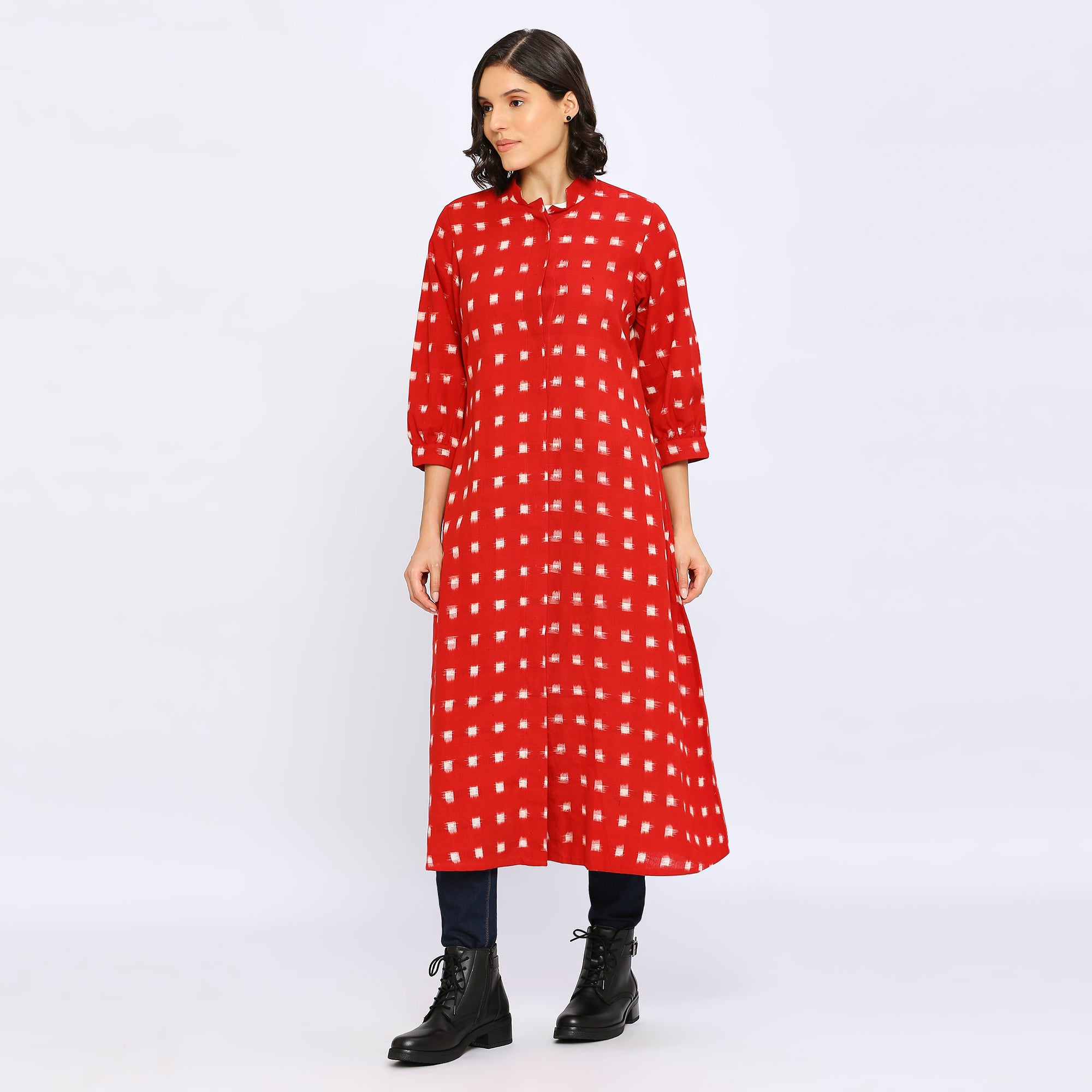 Cherry Ikat Jacket Dress