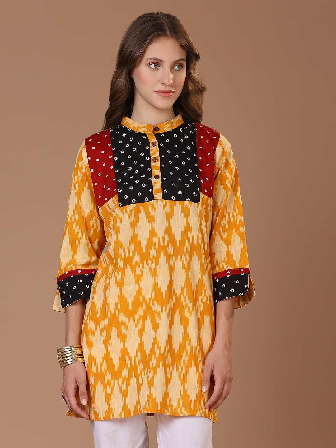 Bandhej Ikat Kurta