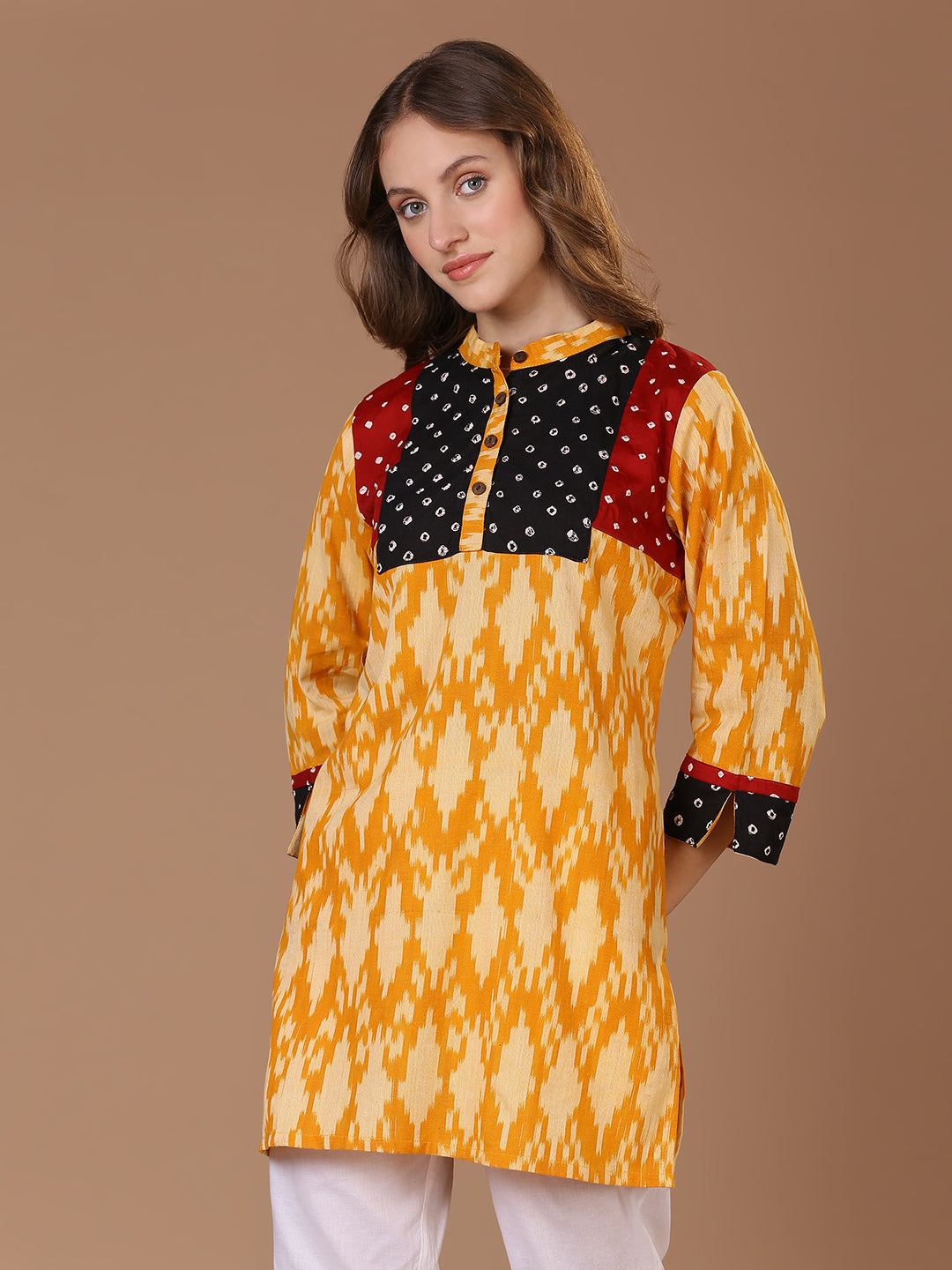 Bandhej Ikat Kurta
