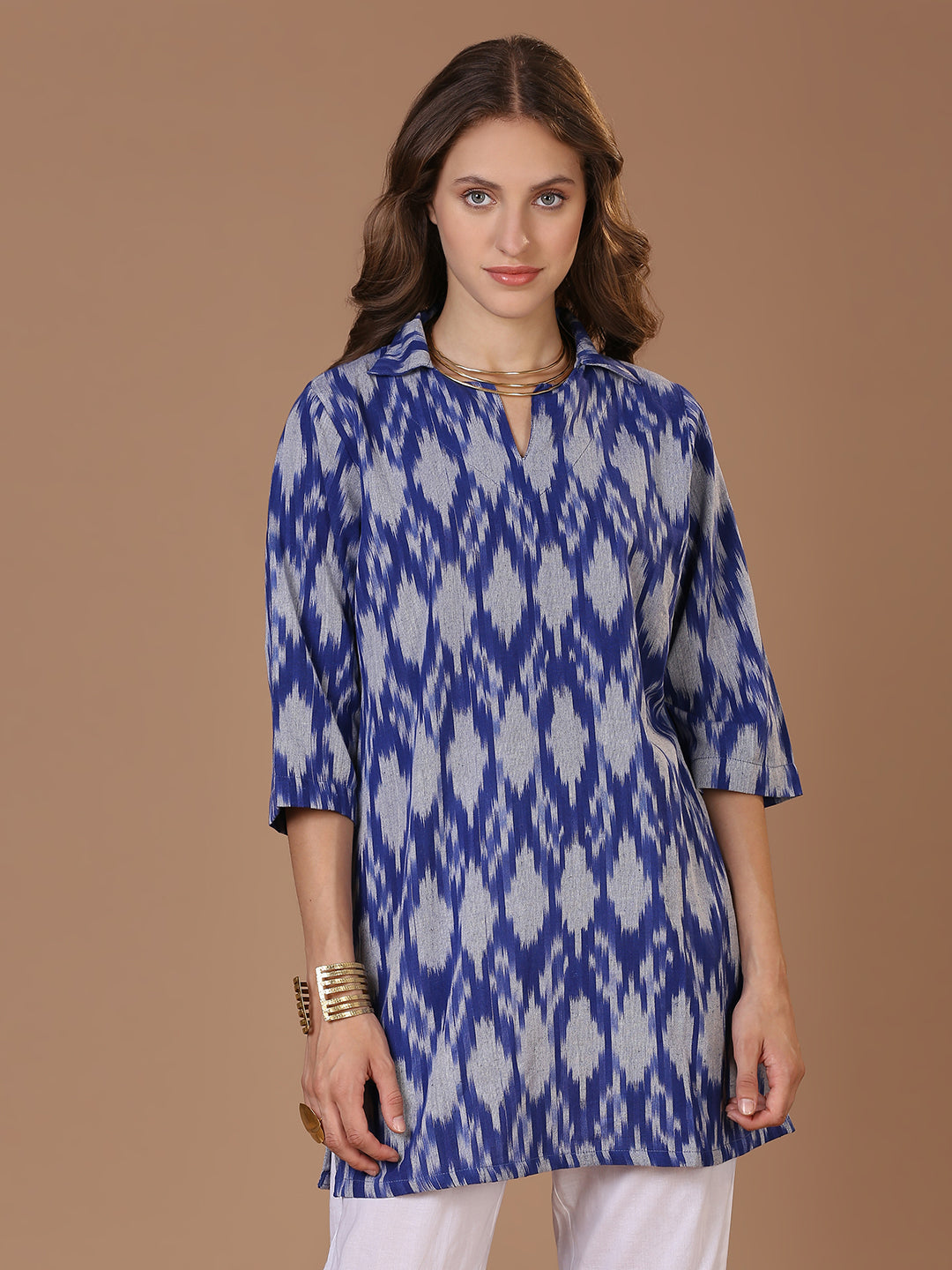 Indigo Ikat Kurta