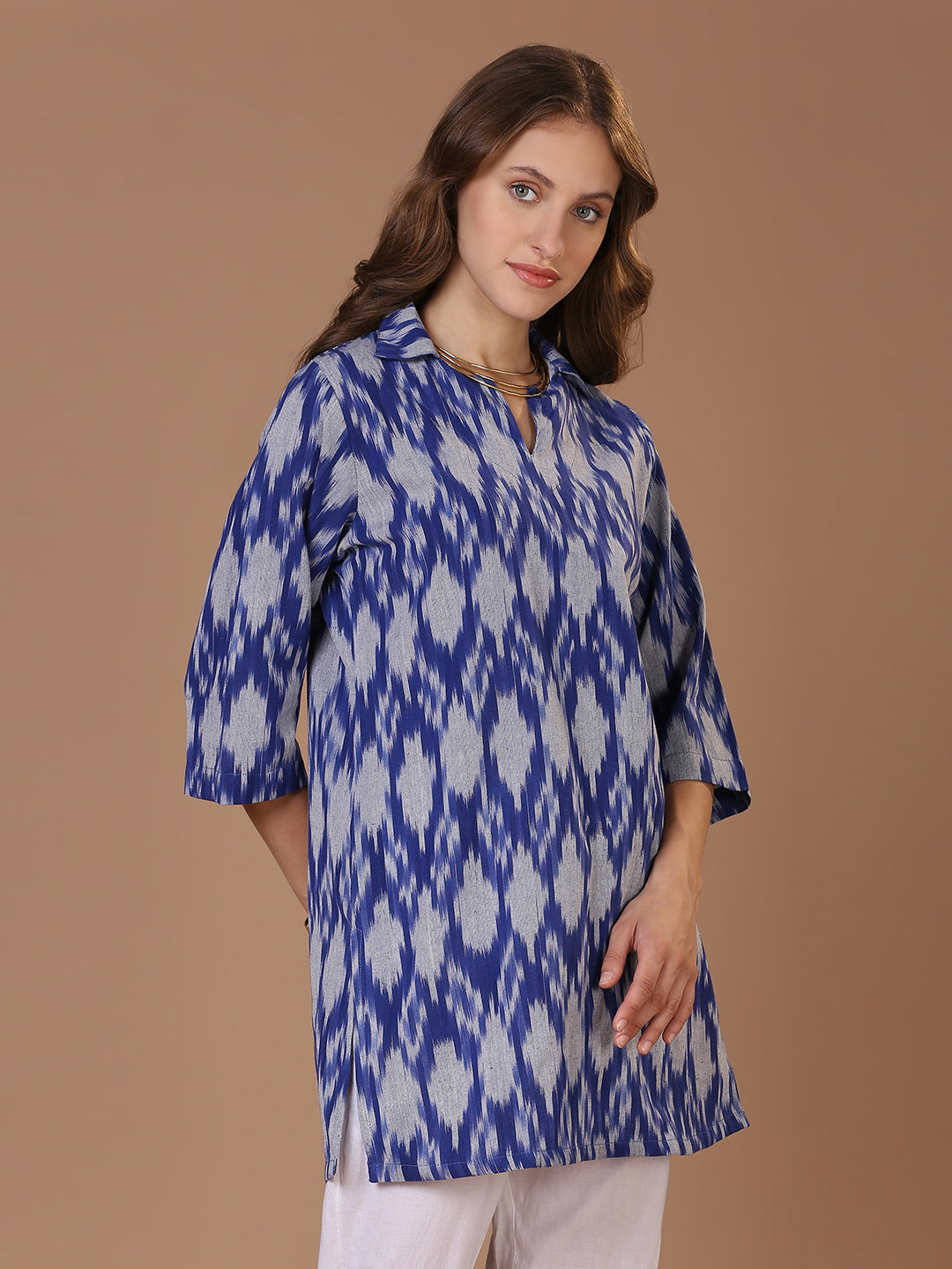 Indigo Ikat Kurta