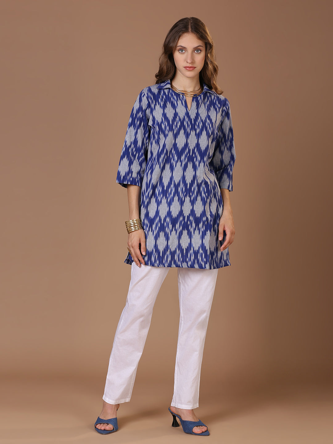 Indigo Ikat Kurta