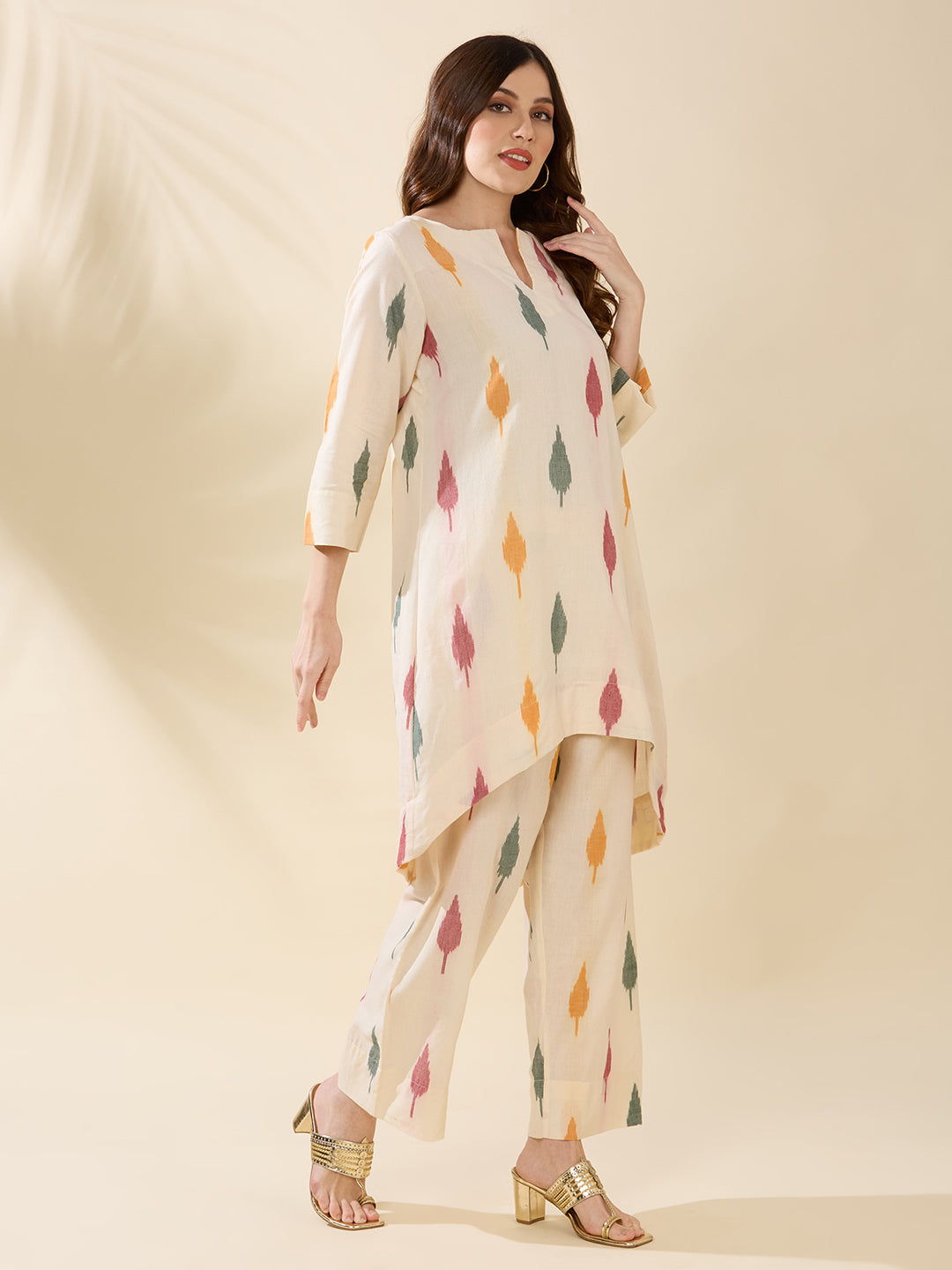 White Ikat Coord Set