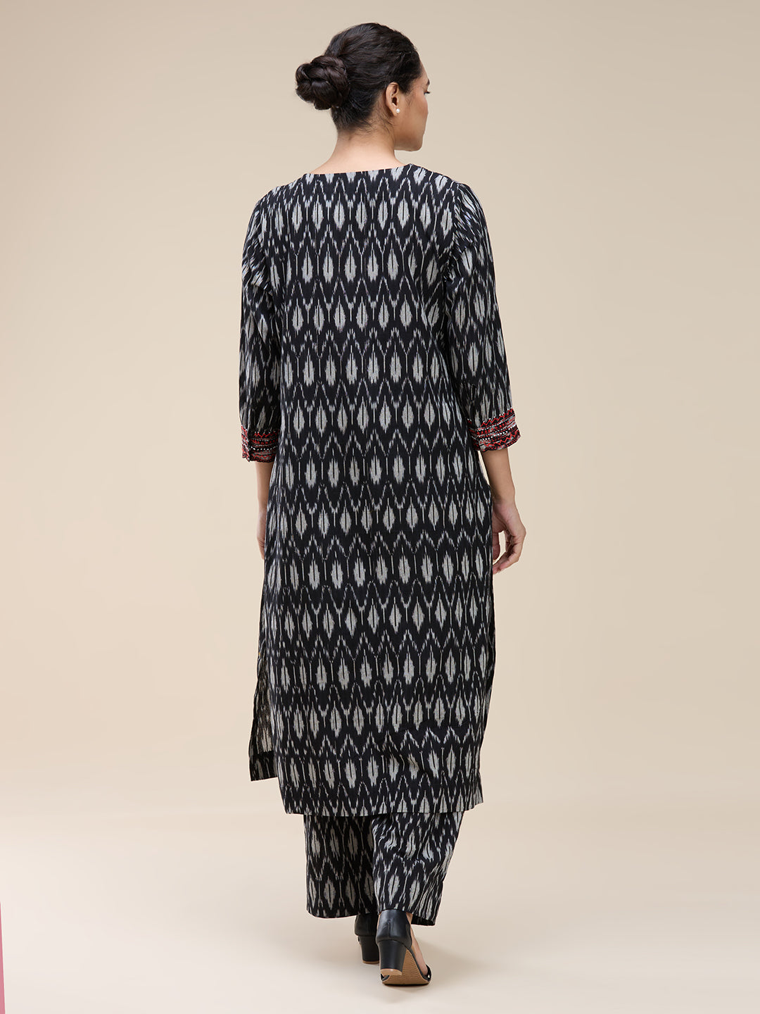 Embroidered Ikat Coord Set