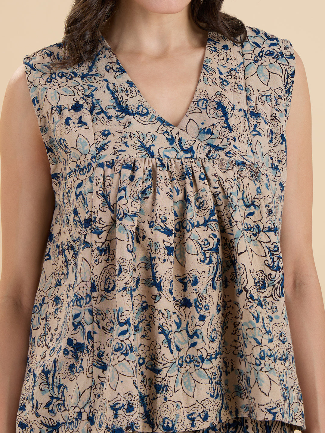 Indigo Kalamkari Coord Set