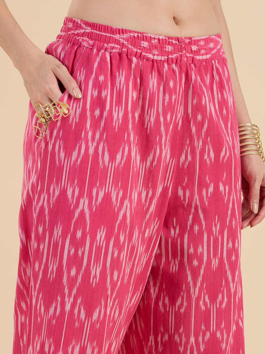 Pink Ikat Coord Set