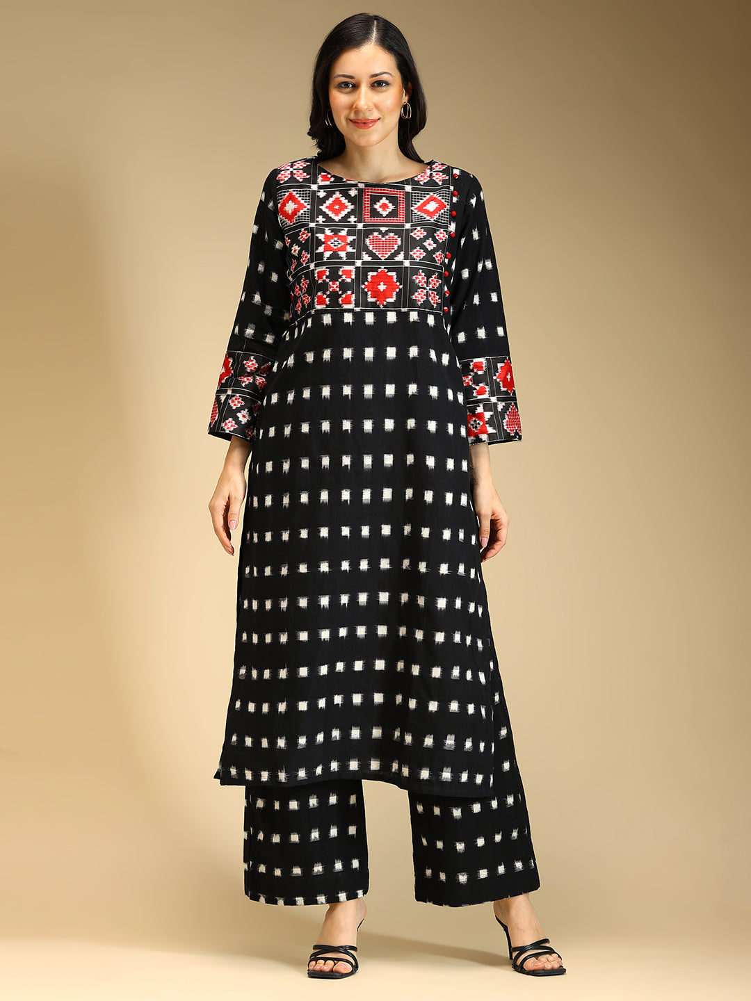 9 Motif Silk Telia Rumal Ikat Coord Set