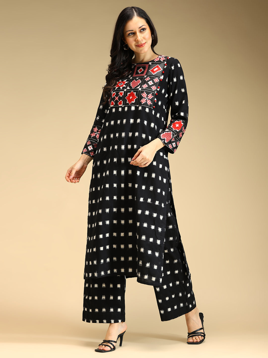 9 Motif Silk Telia Rumal Ikat Coord Set
