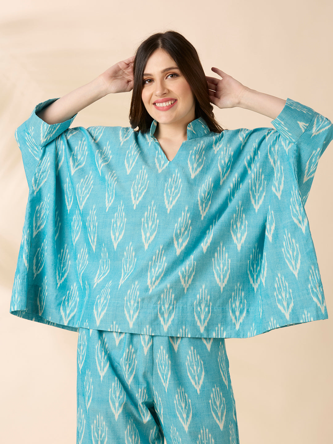 Blue Kaftan Coord Set