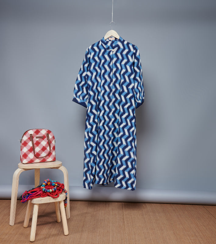 3D Ikat Jacket Dress