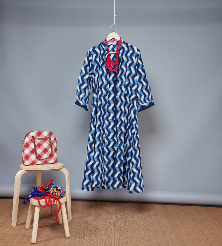 3D Ikat Jacket Dress