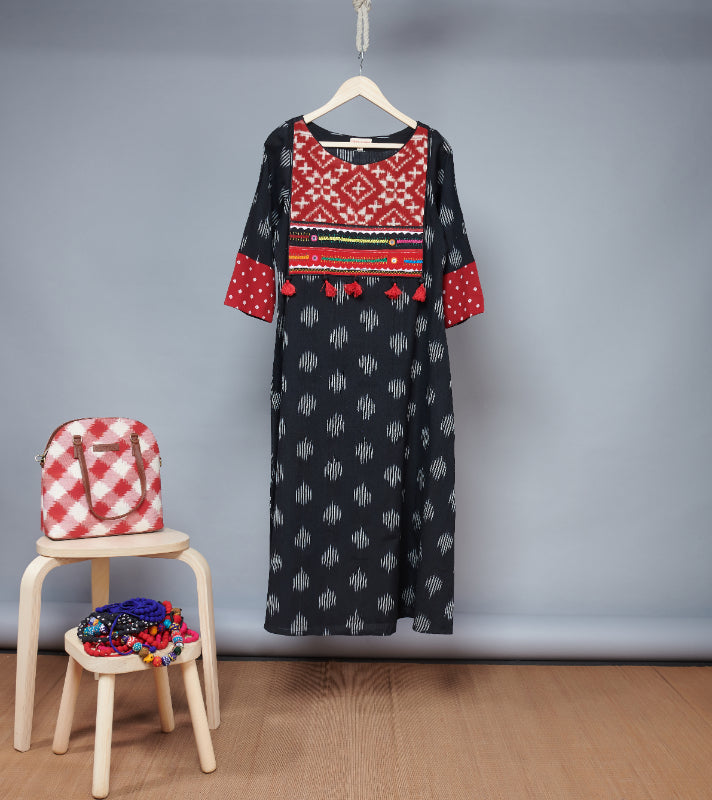 Ikkat Telia Rumal Kurta