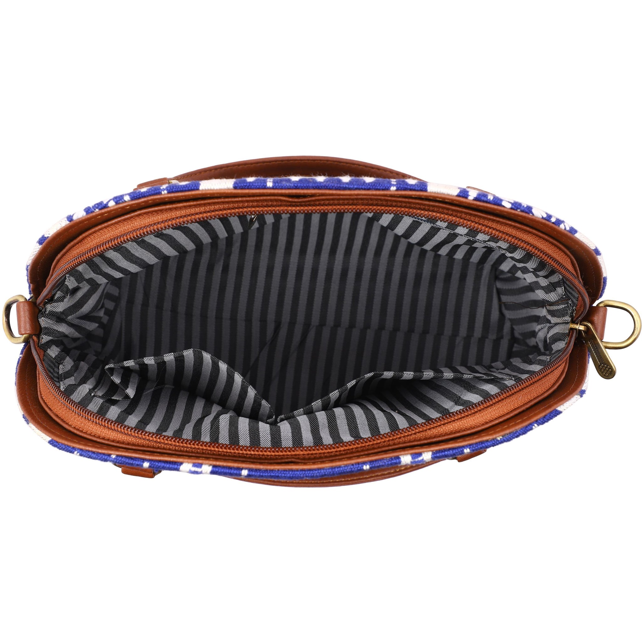 Womens handbag crafted from hill tribe textile, Crossbody bag, Vegan leather bag