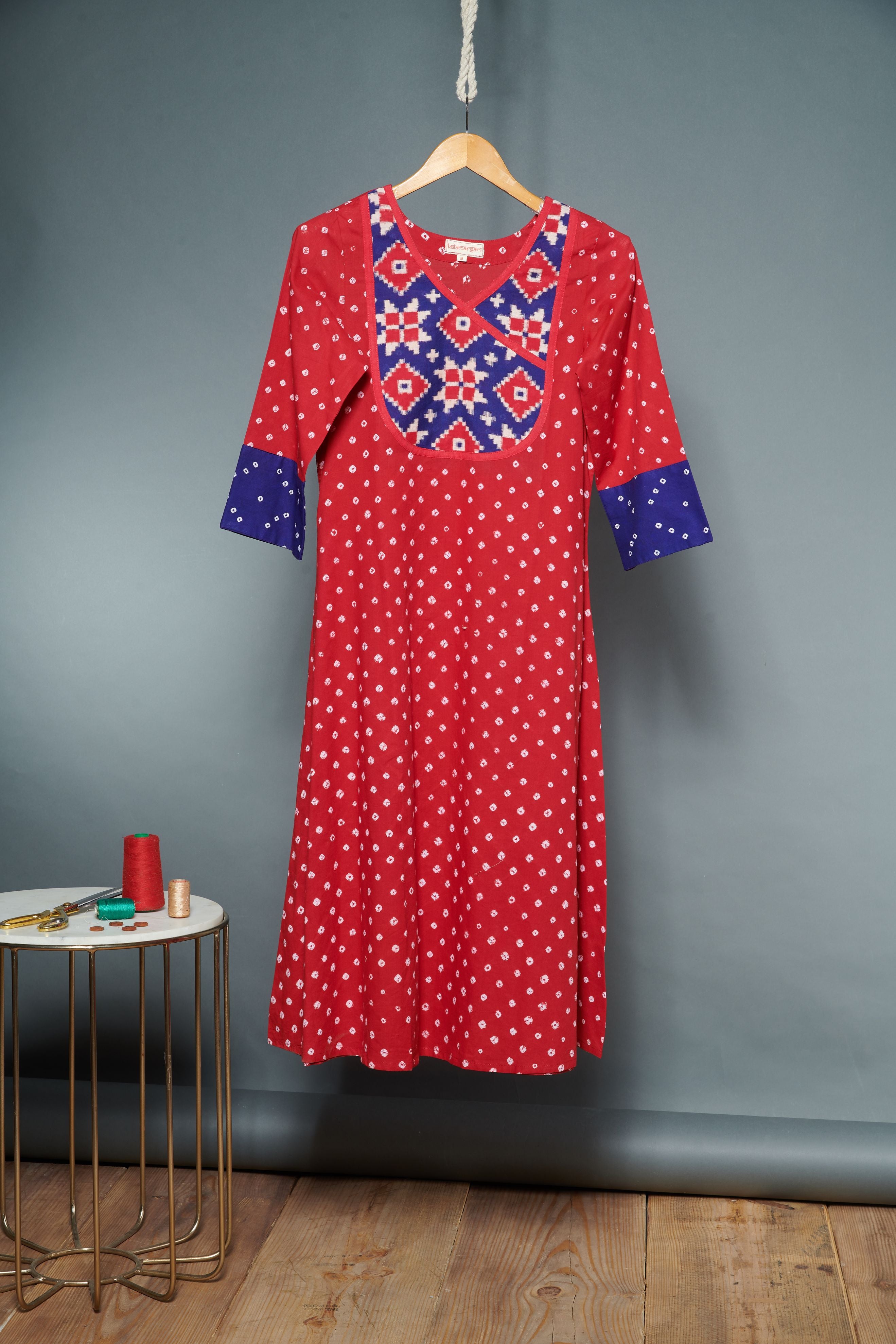 Bandhej Telia Rumal Kurta