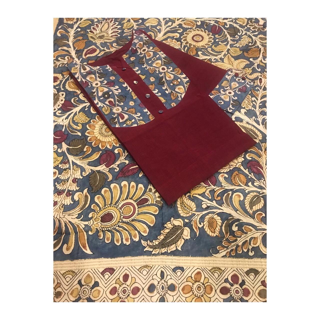 Kalamkari Kurta and Dupatta Set