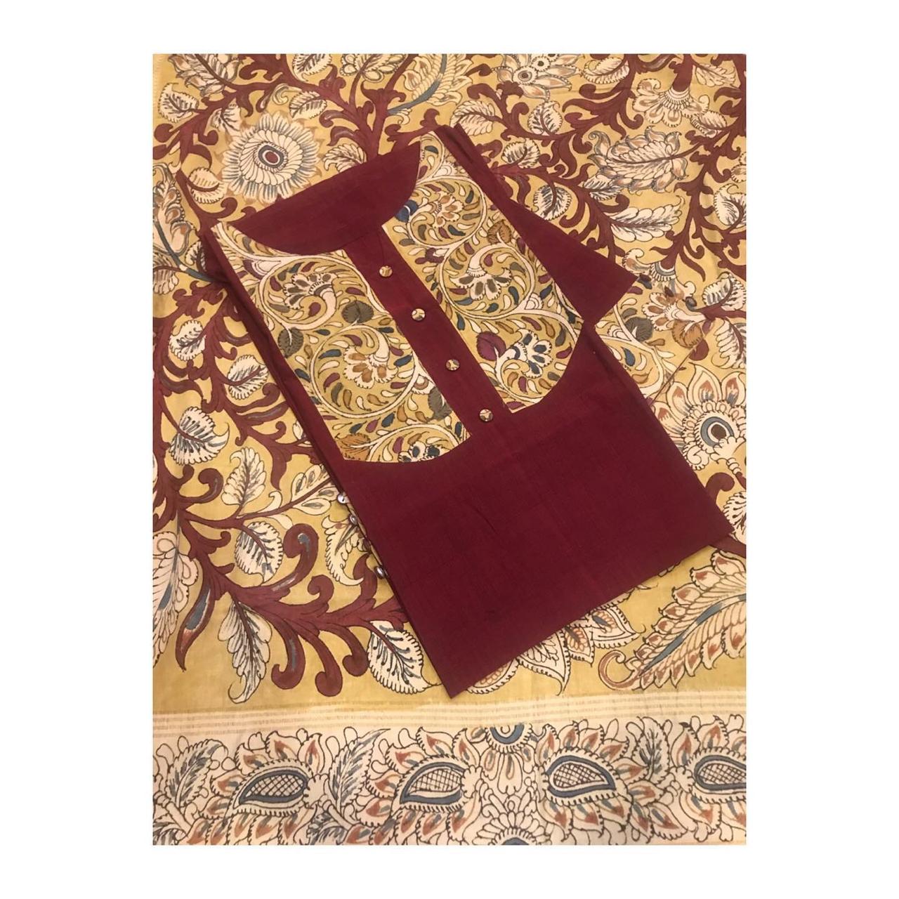 Kalamkari Kurta and Dupatta Set