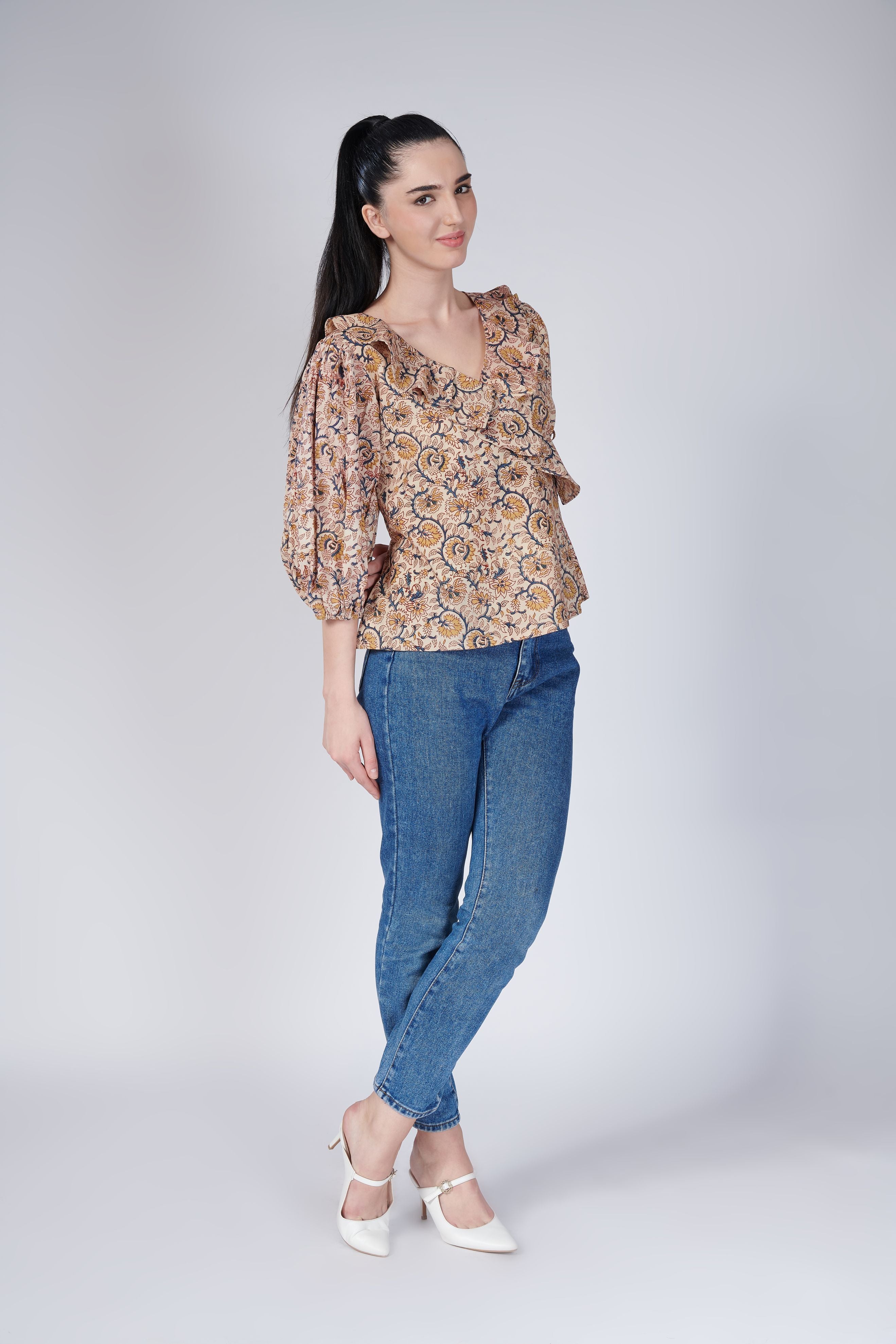 Kalamkari Wrap Top