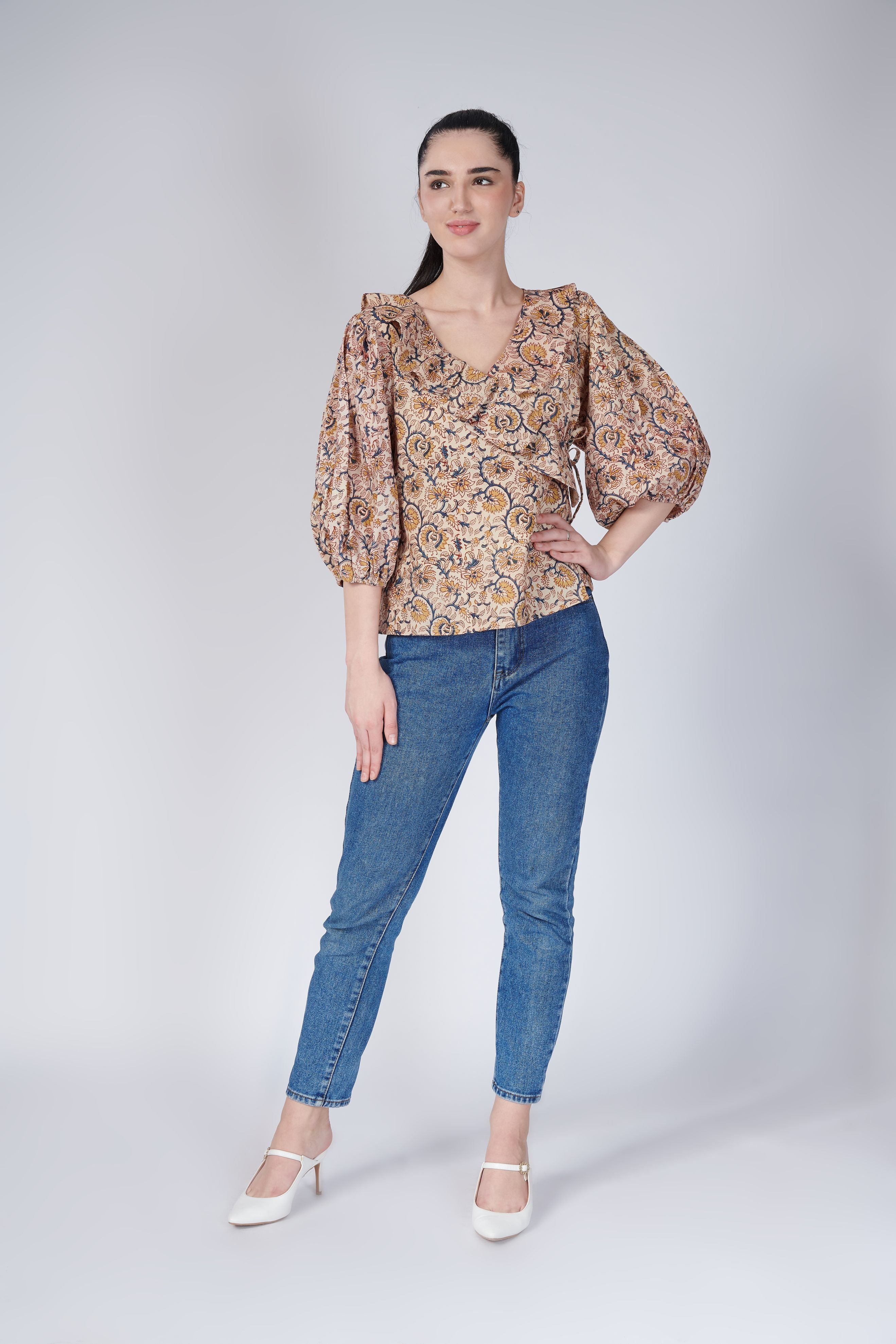 Kalamkari Wrap Top