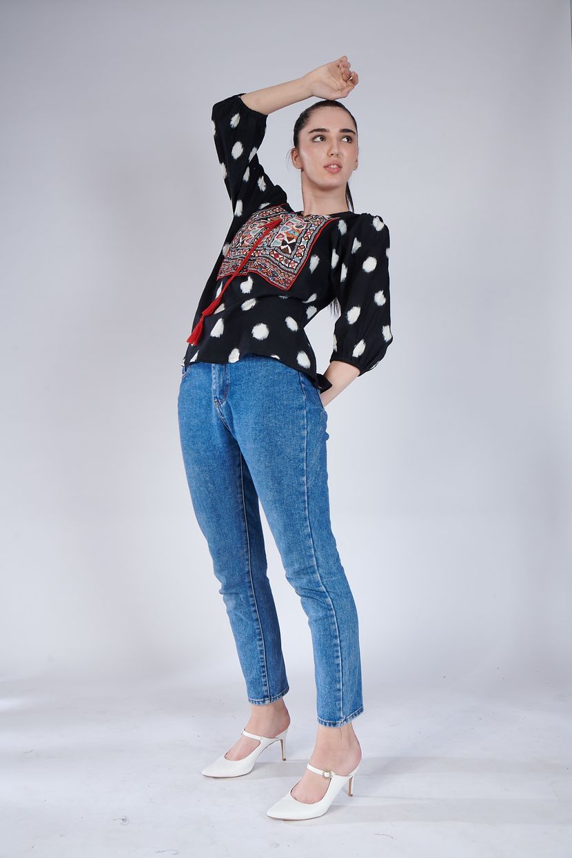 Boho Ikkat Top