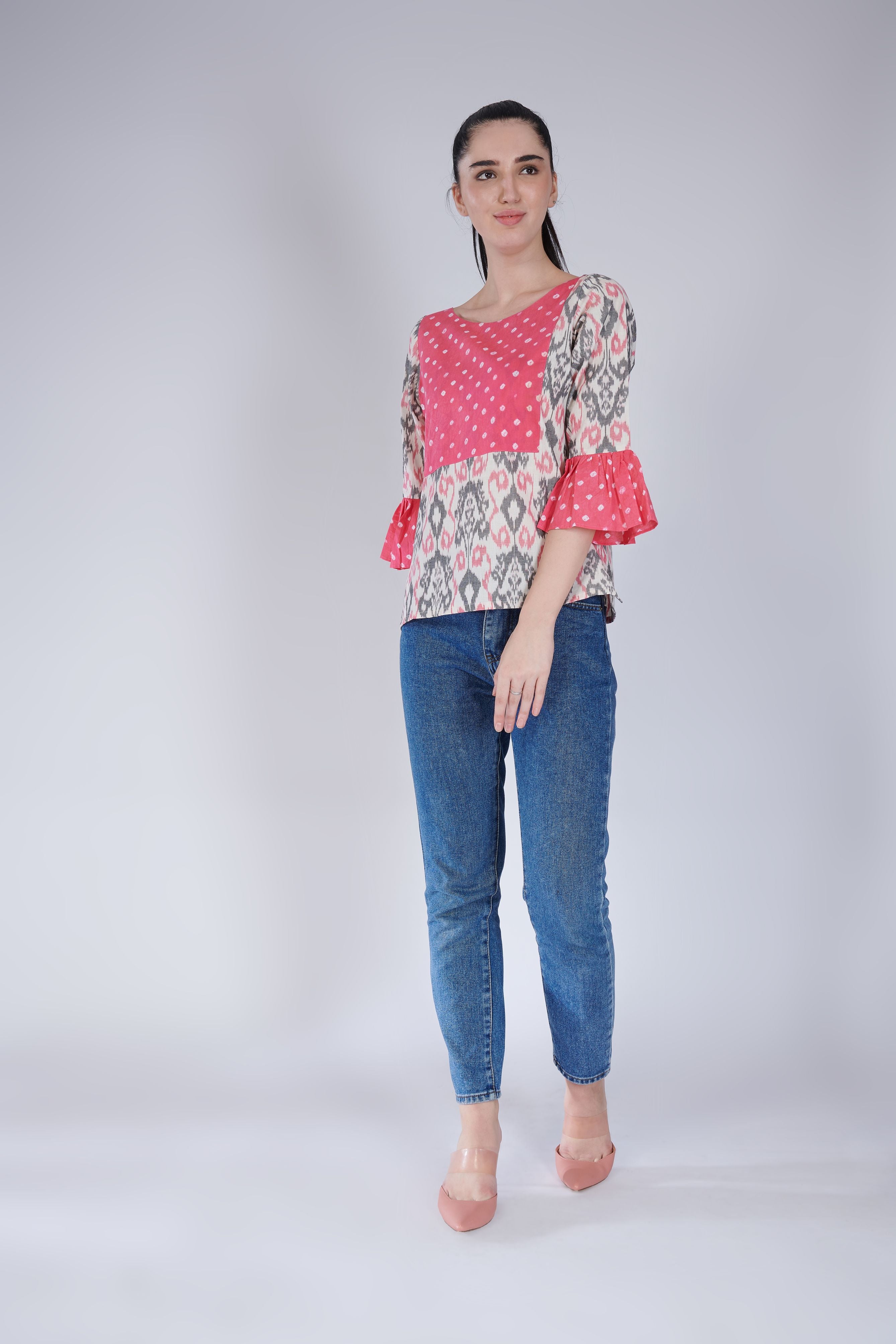Bandhej Ikat Top