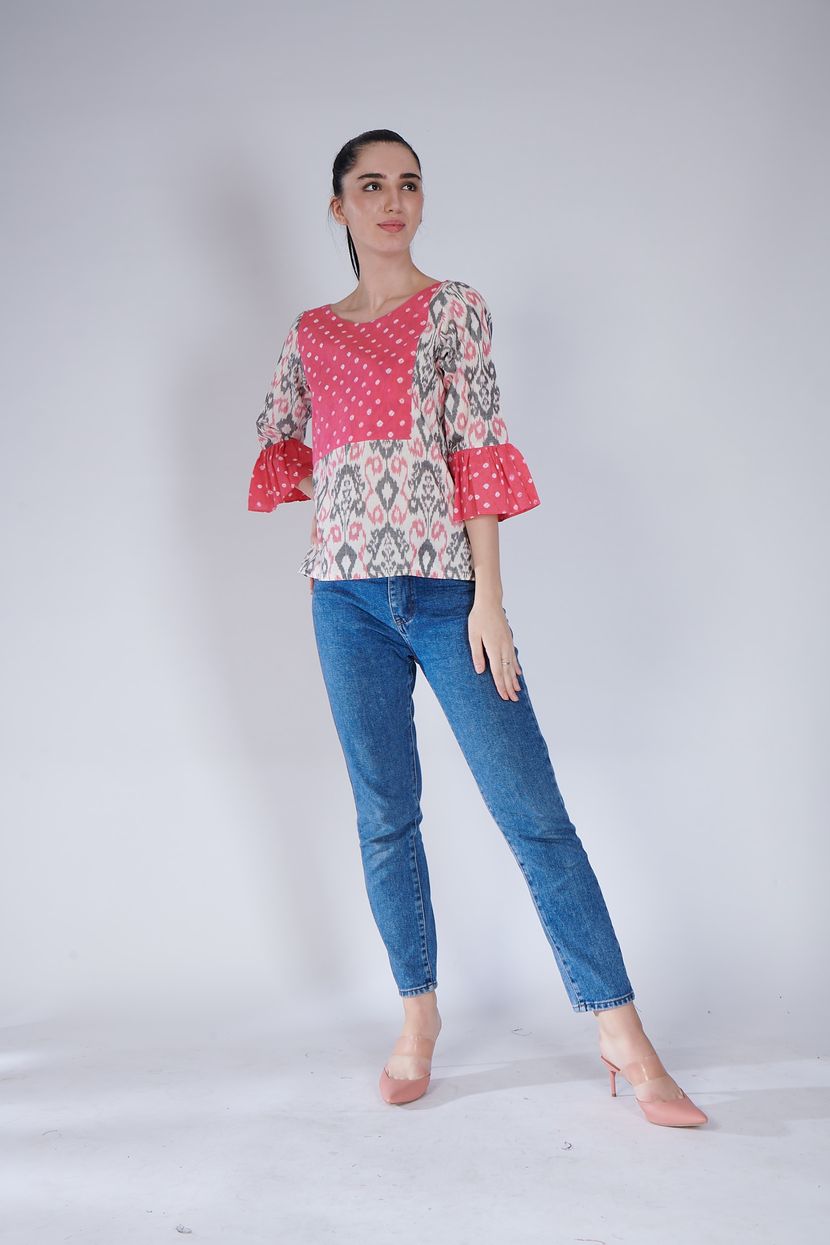 Bandhej Ikat Top
