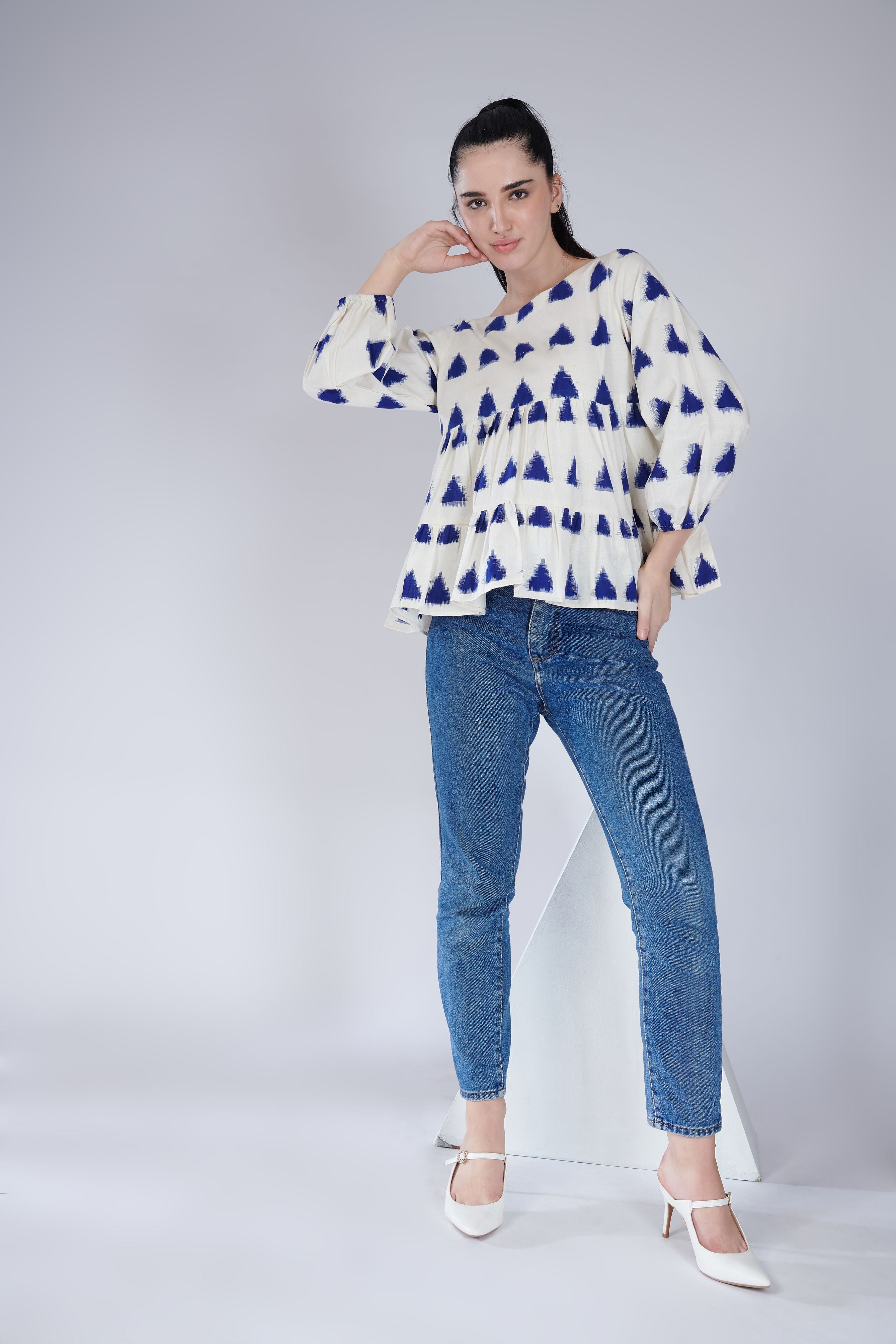 Double Ikat Tier Top