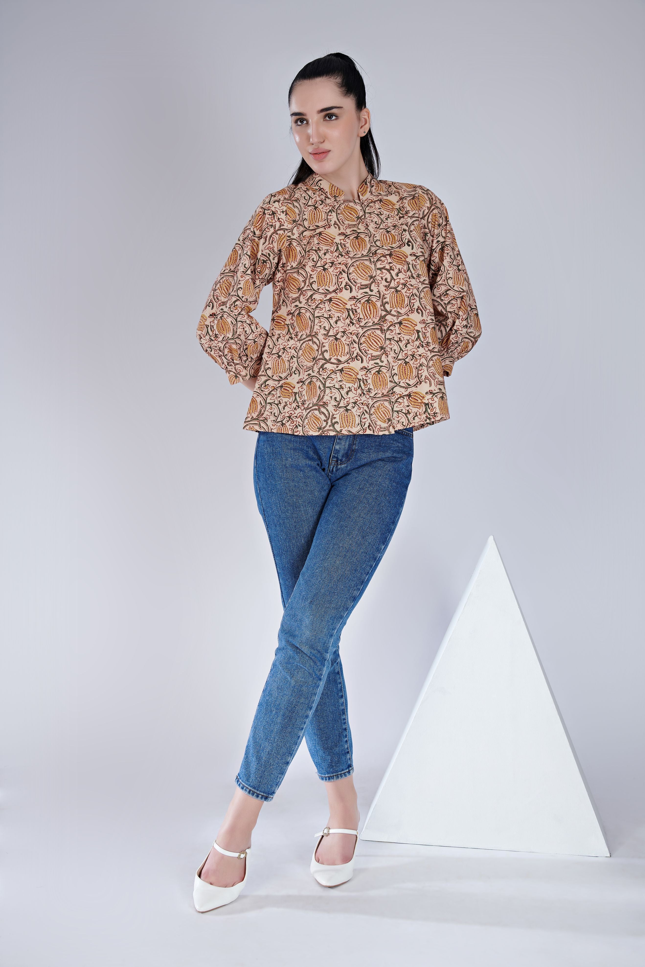 Kalamkari Cotton Jacket Top