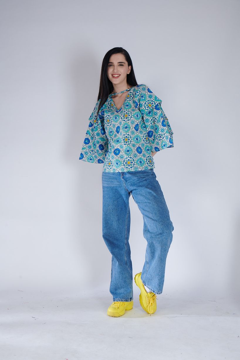 Block Printed Cotton Top