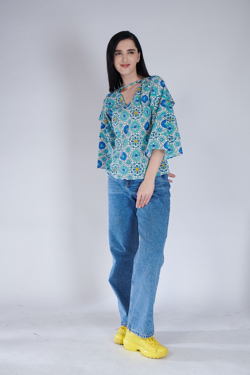Block Printed Cotton Top