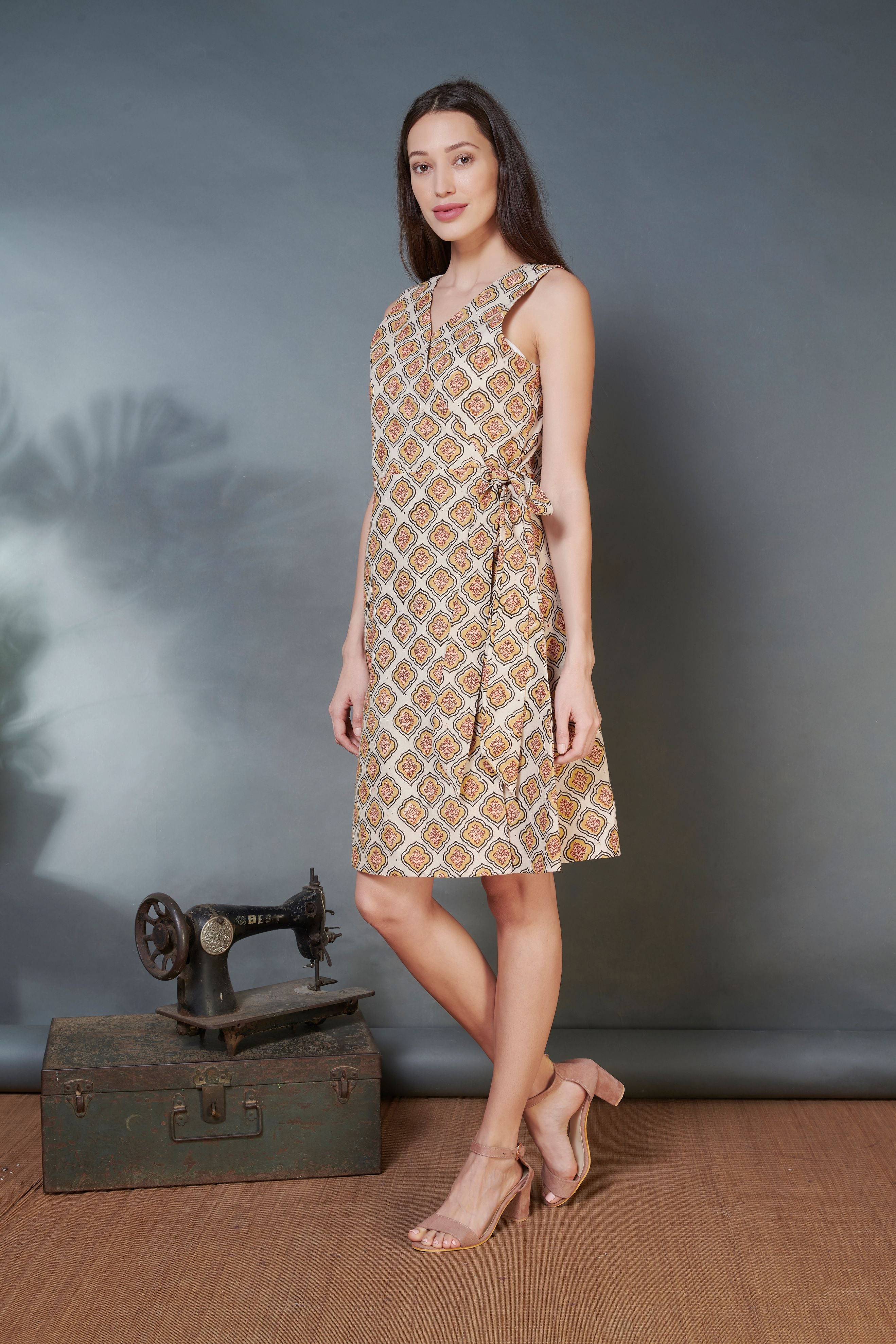 Kalamakari Wrap Dress