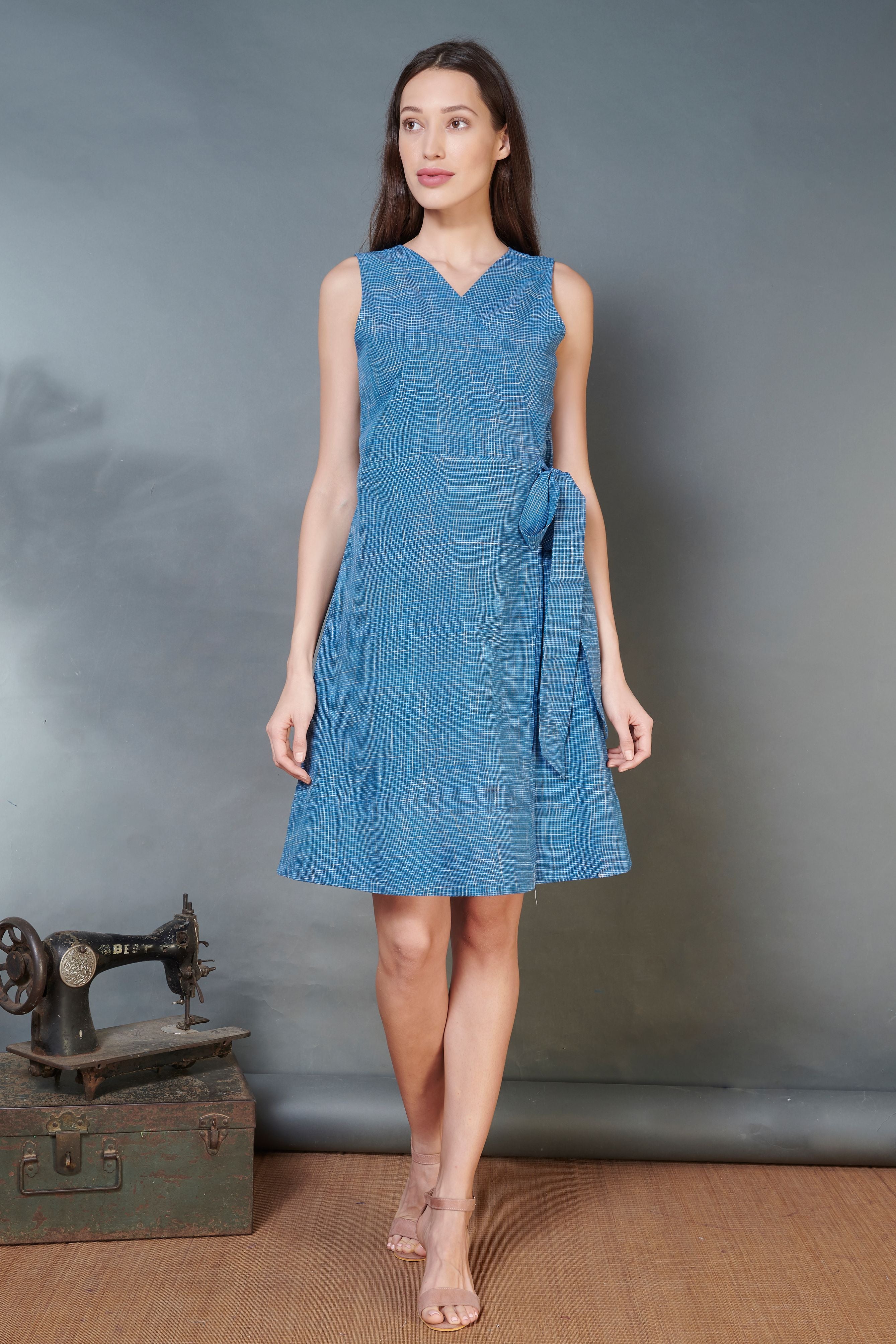 Handspun handwoven Wrap Dress