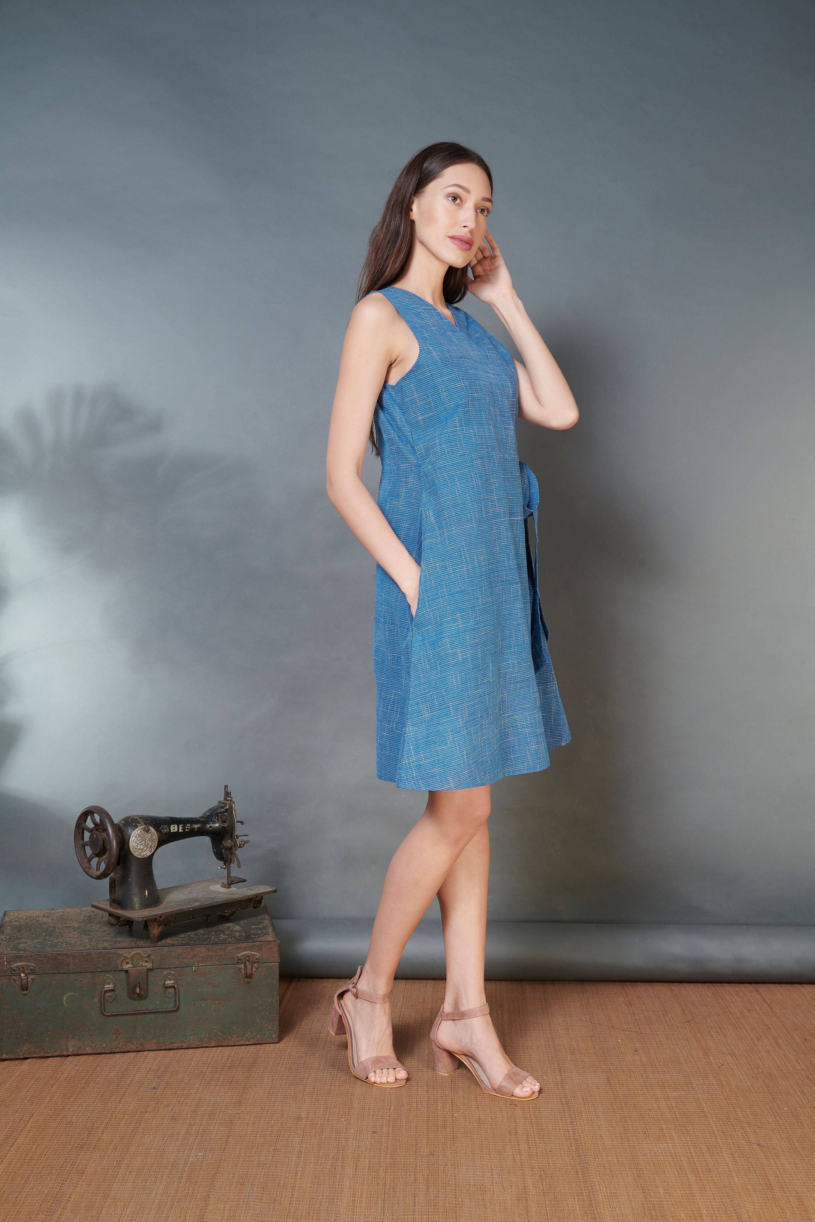 Handspun handwoven Wrap Dress