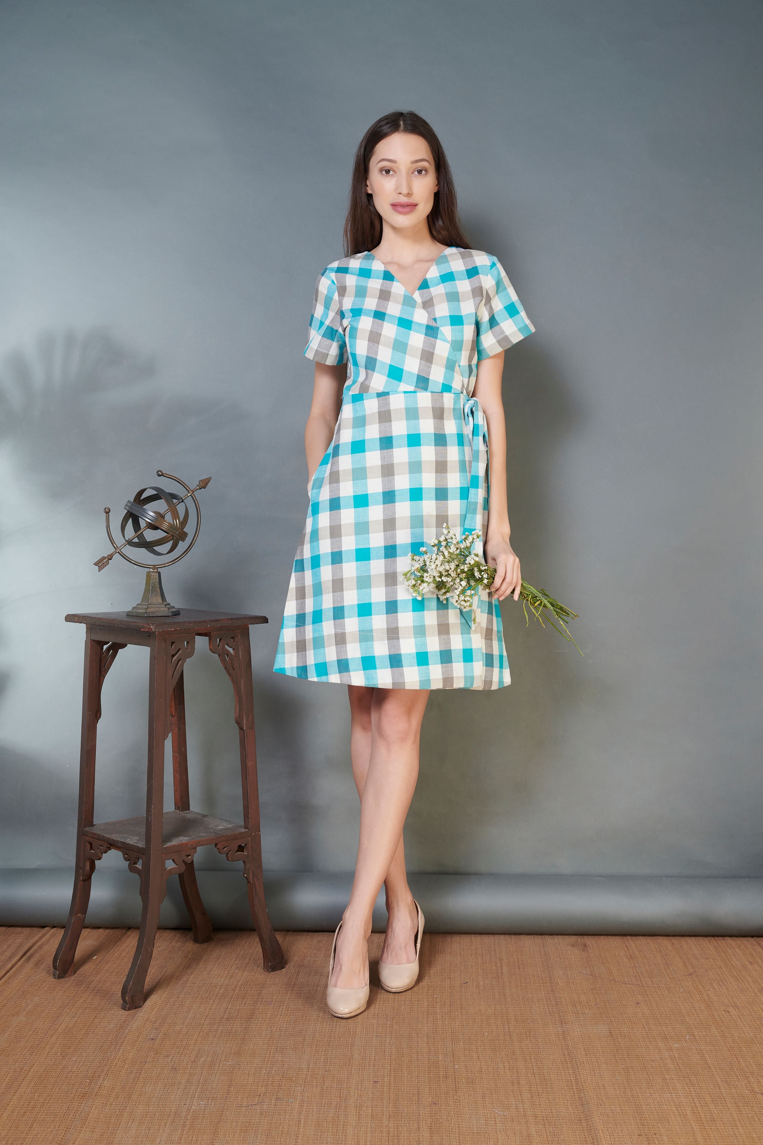 Handwoven Cotton Wrap Dress