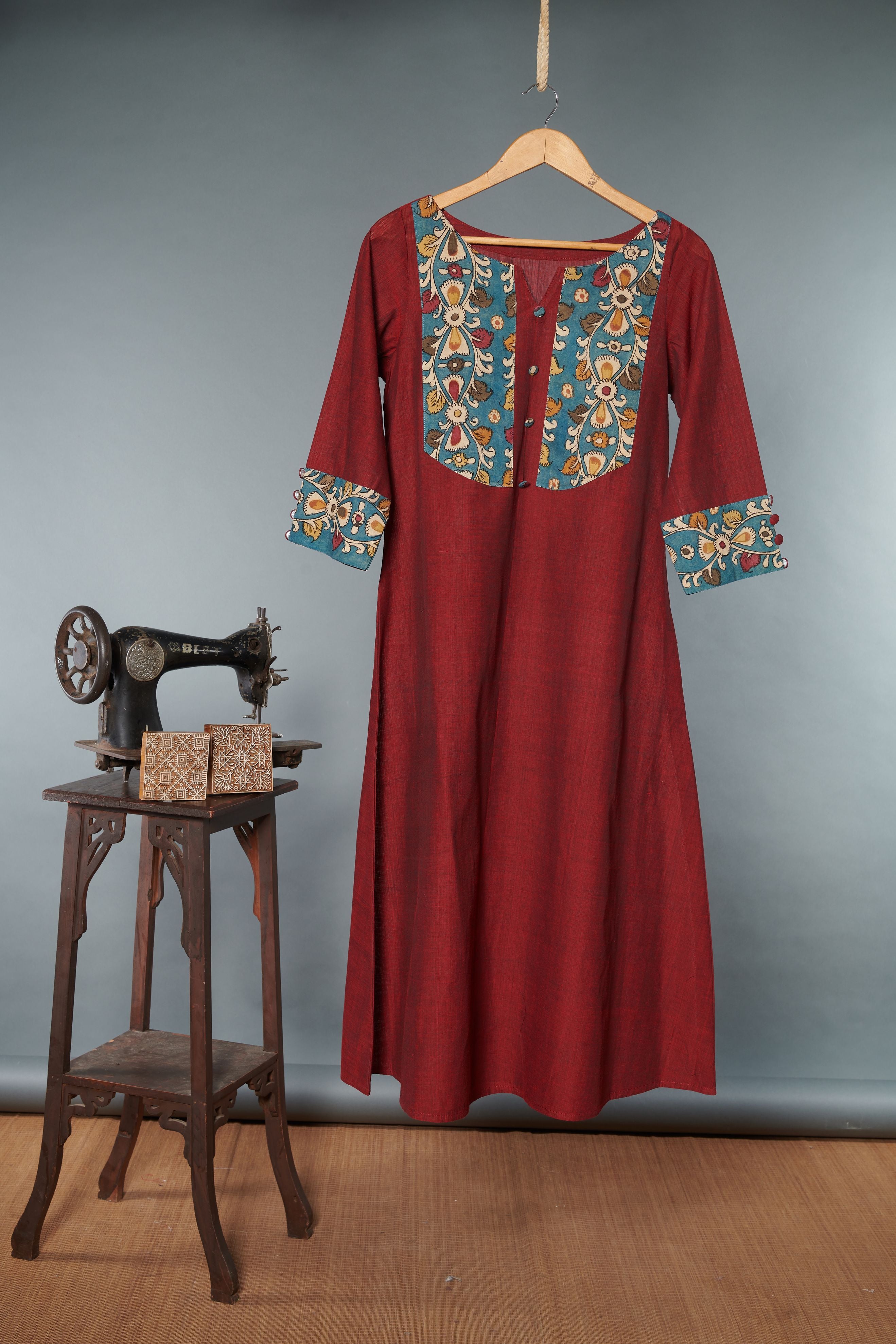 Kalamkari Kurta and Dupatta Set